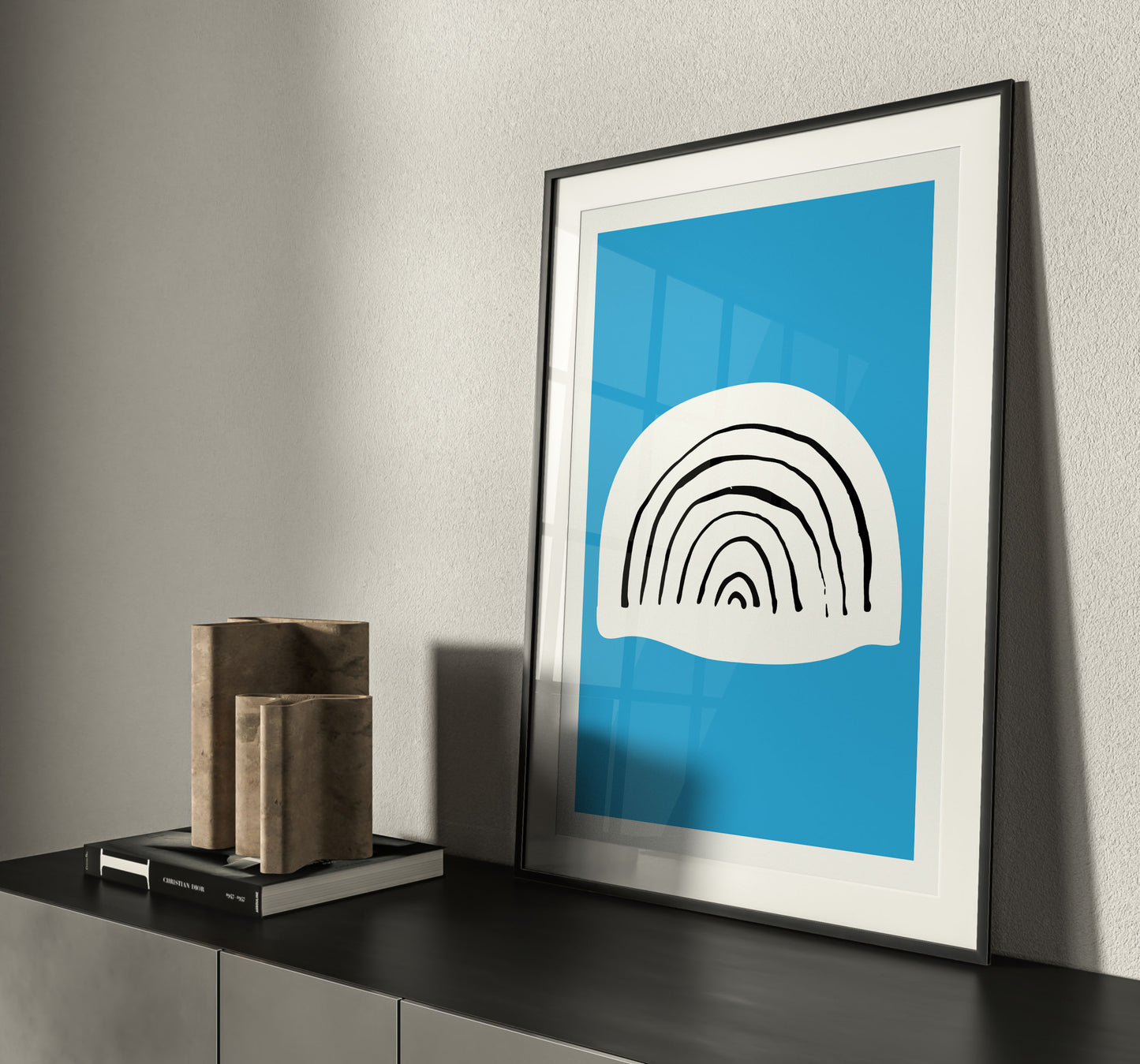 Rainbow Blue Funk Print