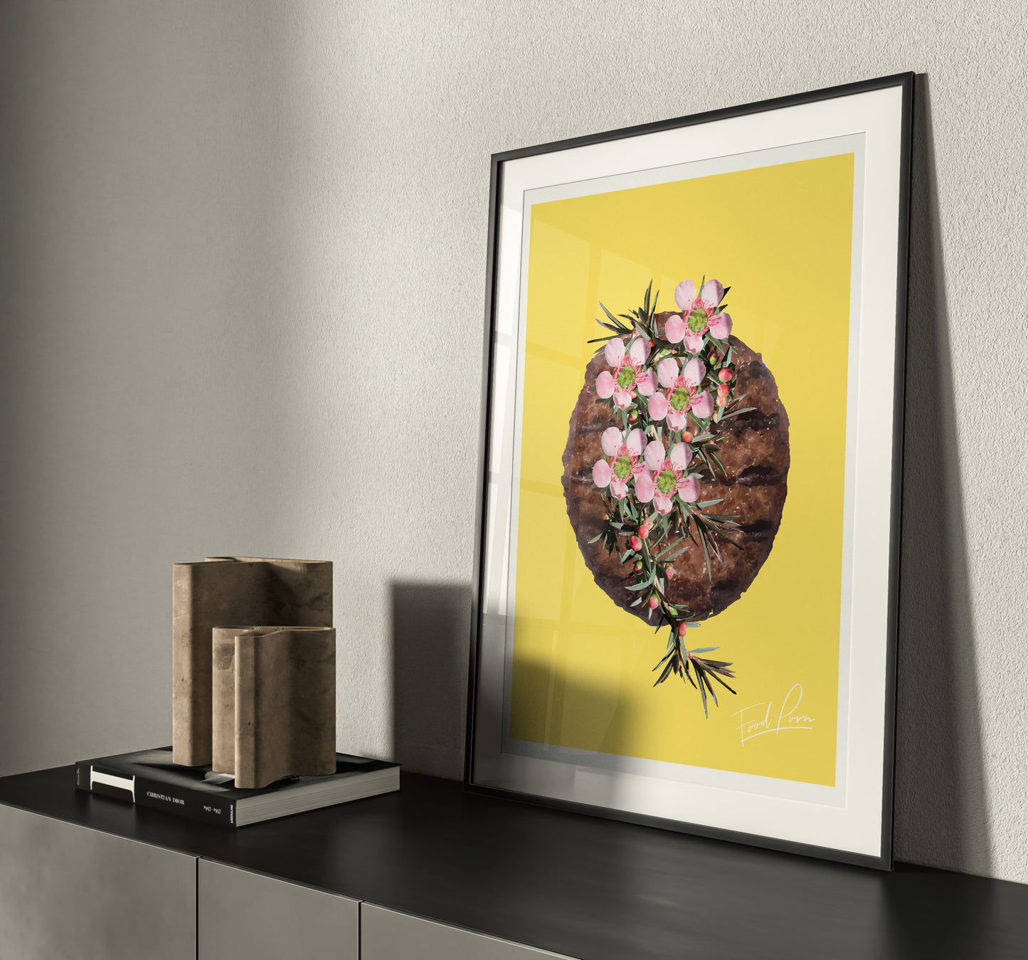 Burger Floral Yellow Print