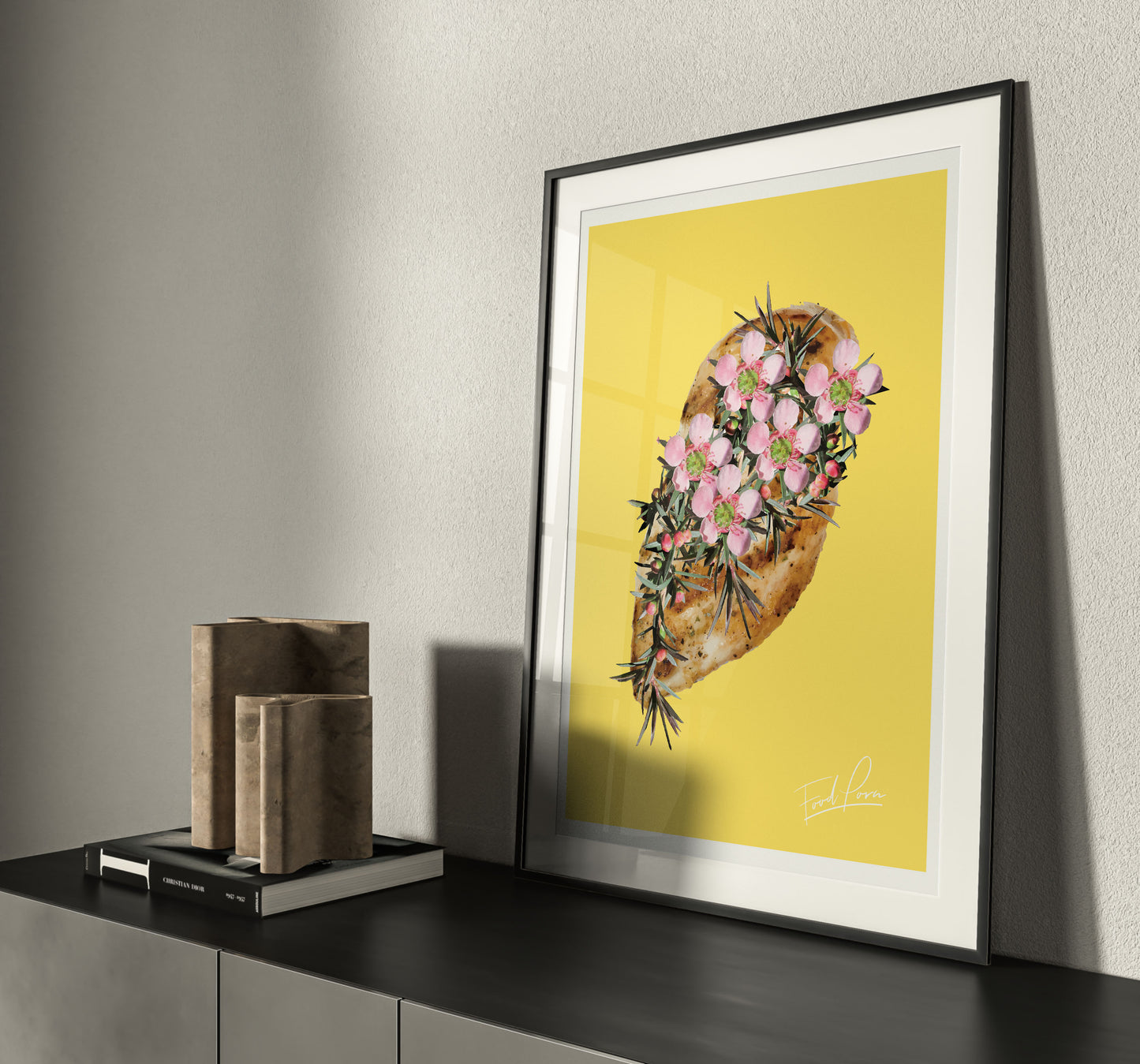 Garlic Bread Floral Yellow Print