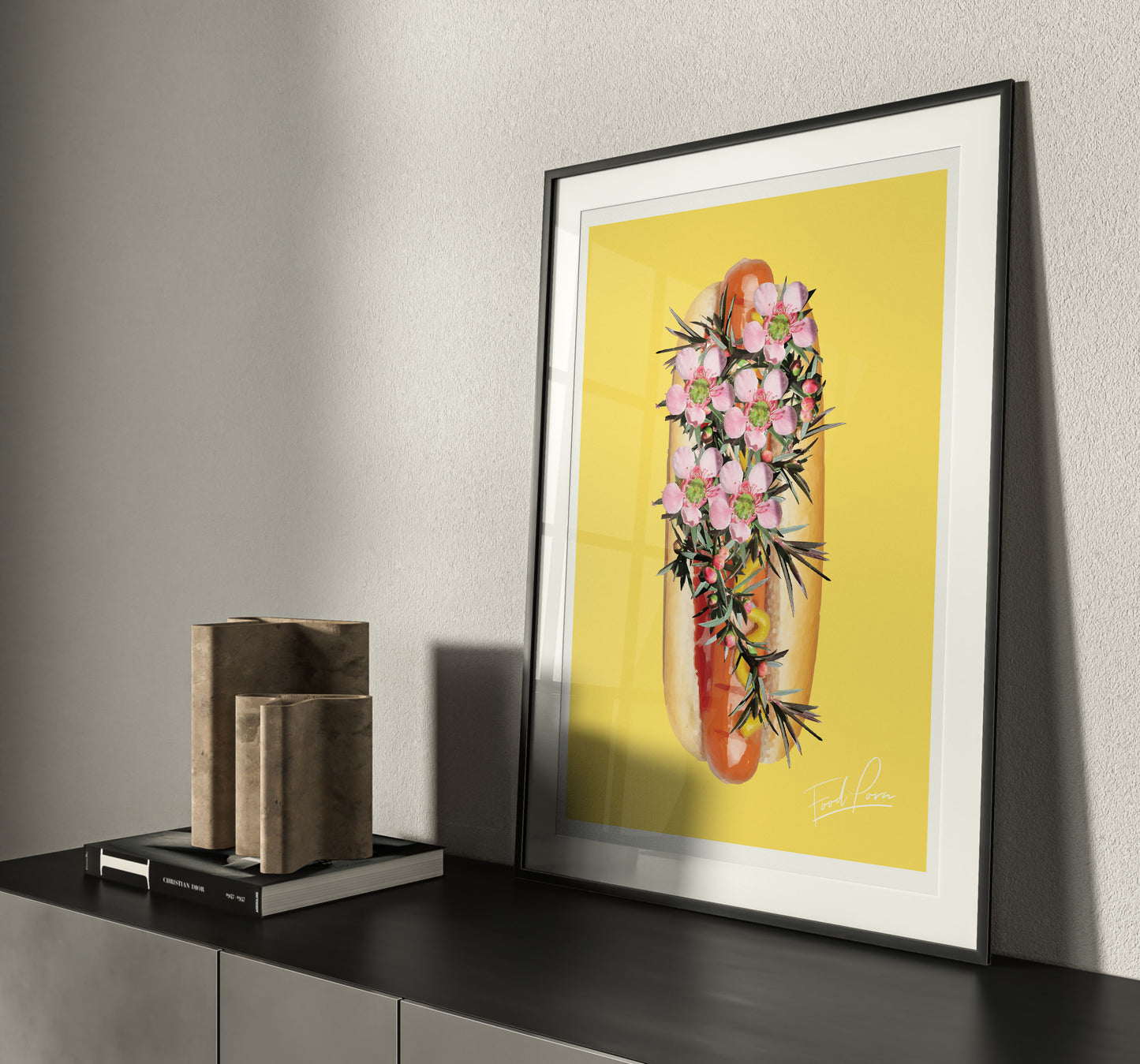 Hot Dog Floral Yellow Print