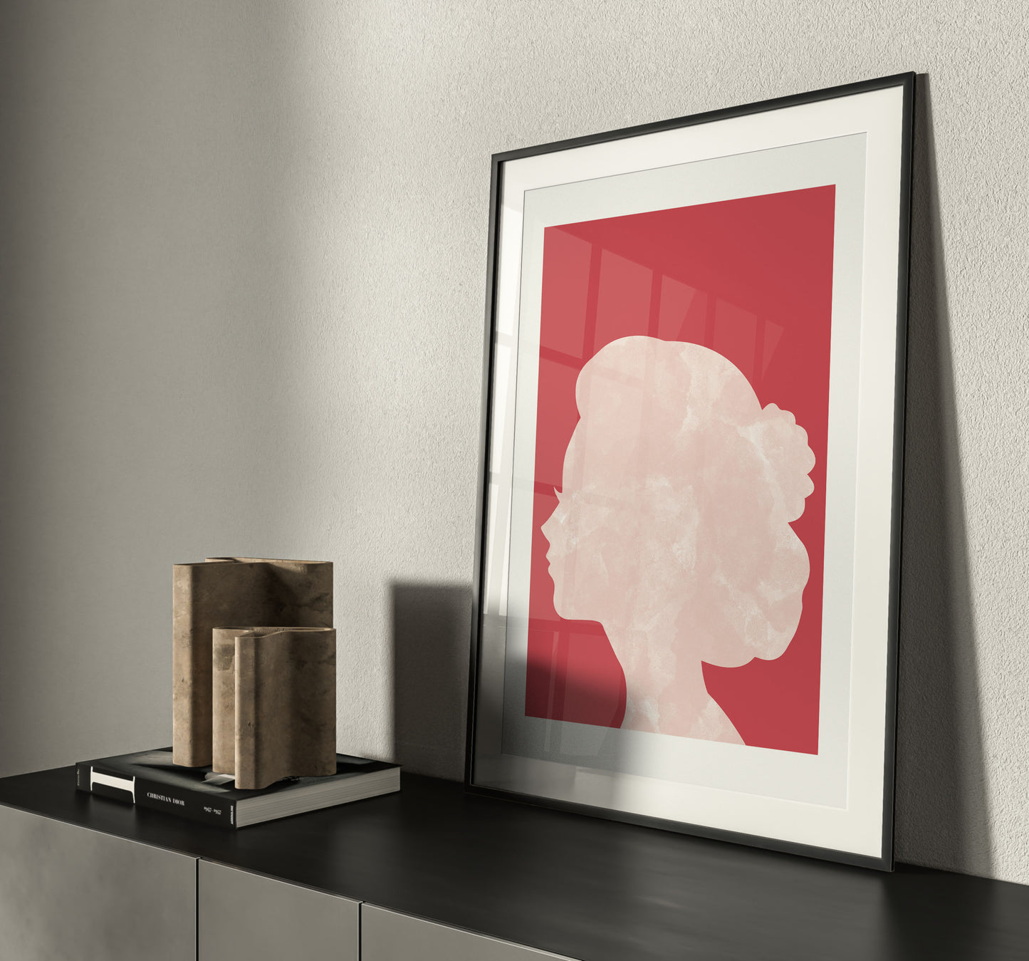 Marble Head Red Print