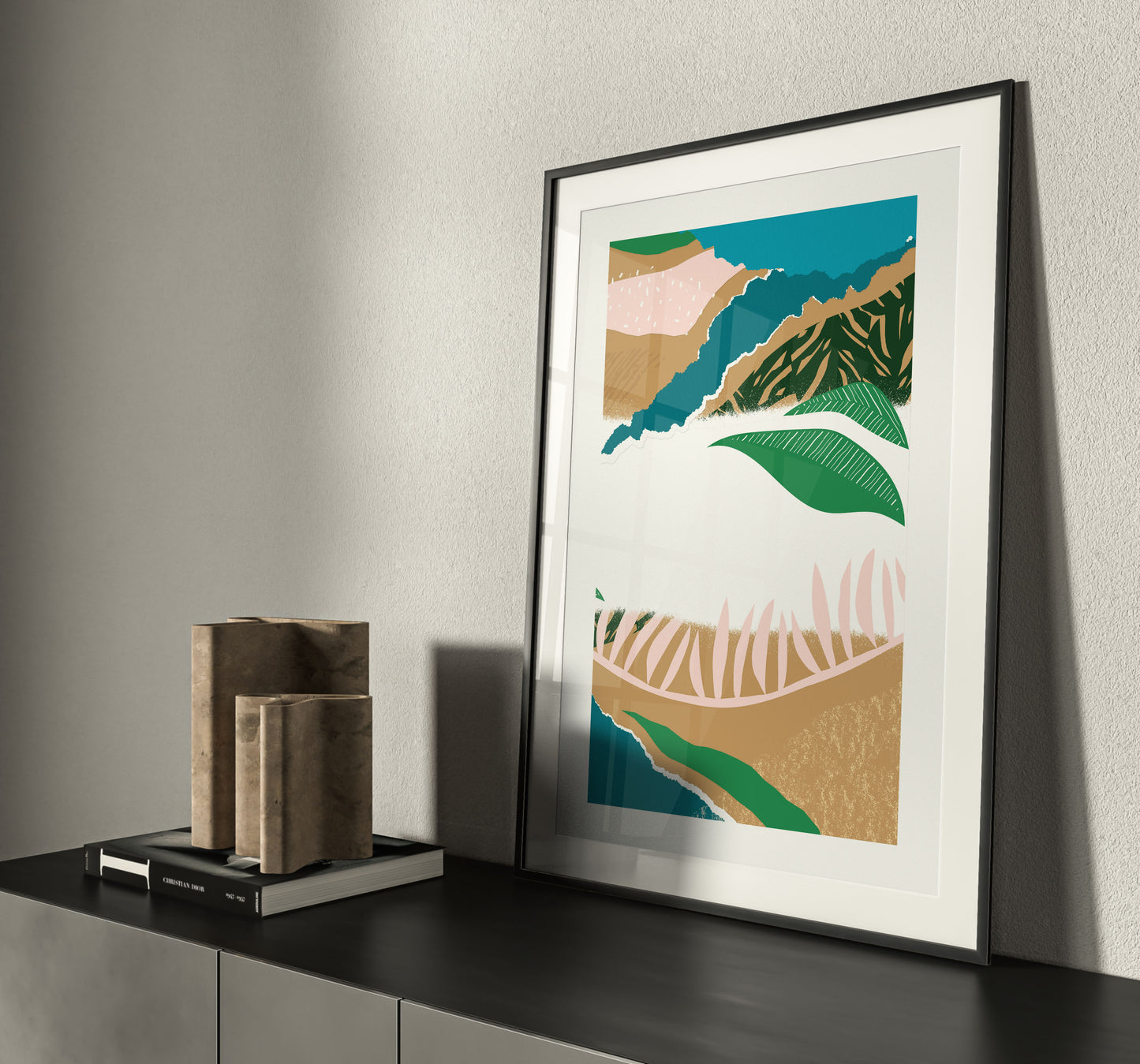 White Mixed Jungle Print