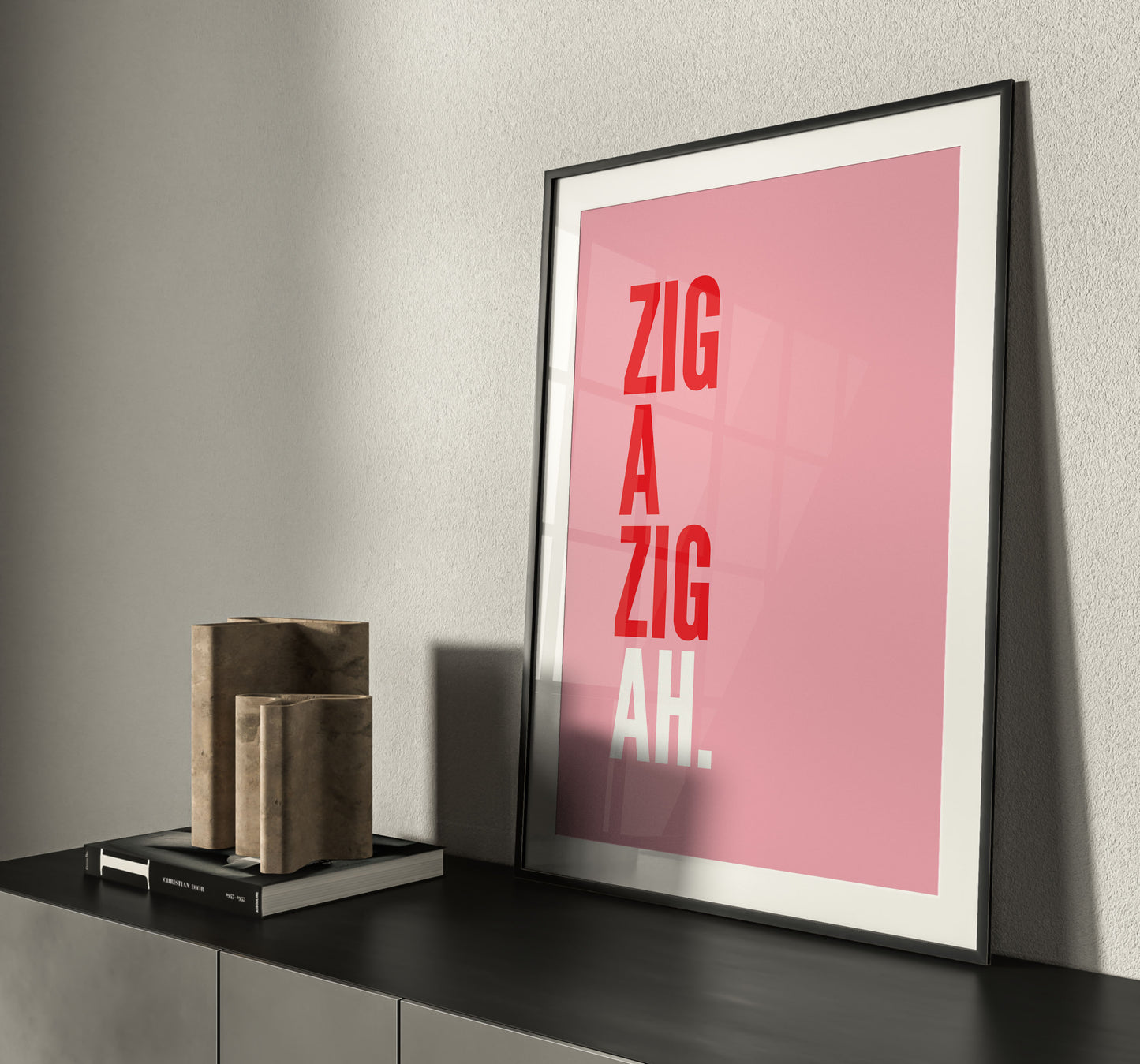 Zig a Zig Pink Print