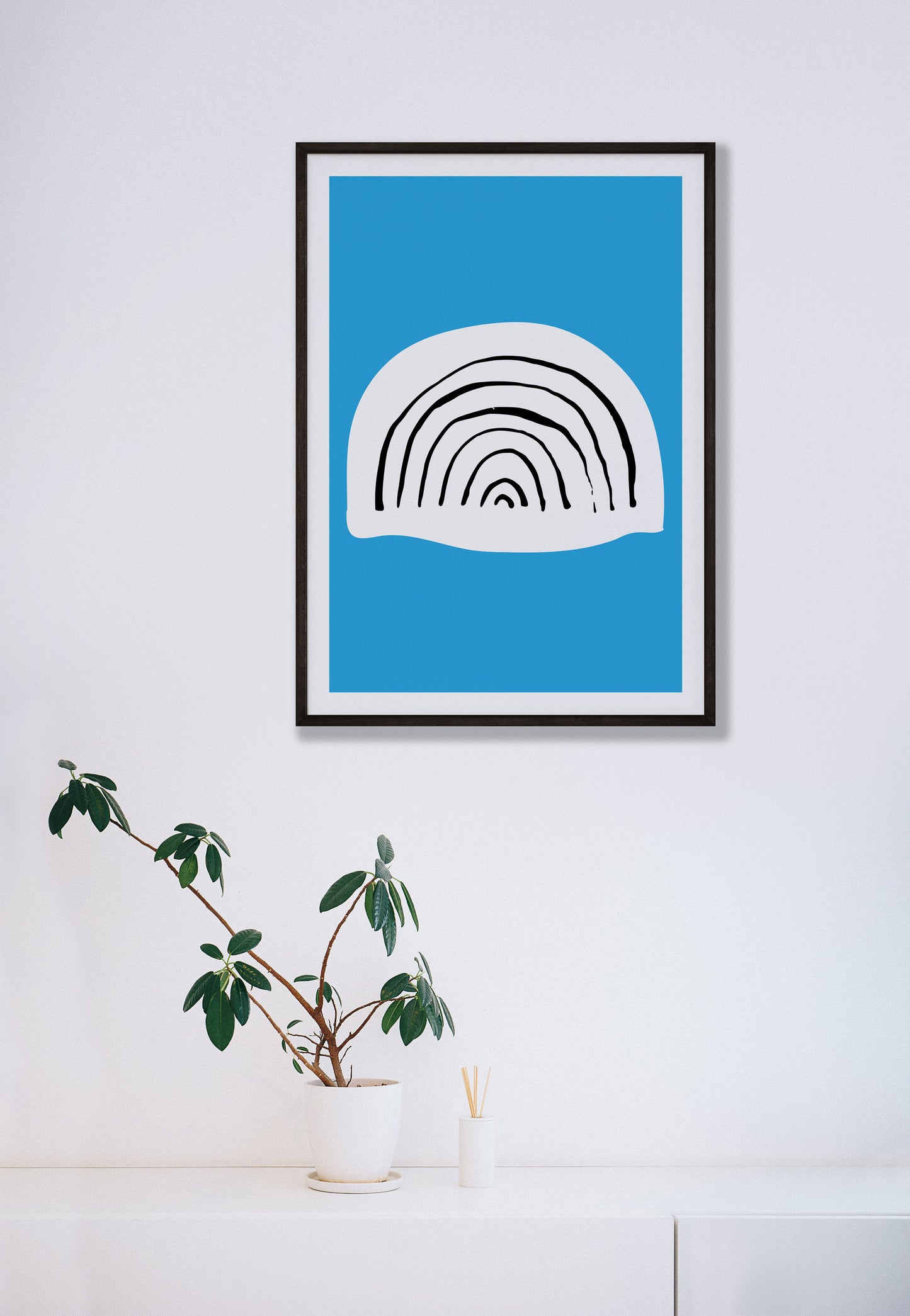Rainbow Blue Funk Print