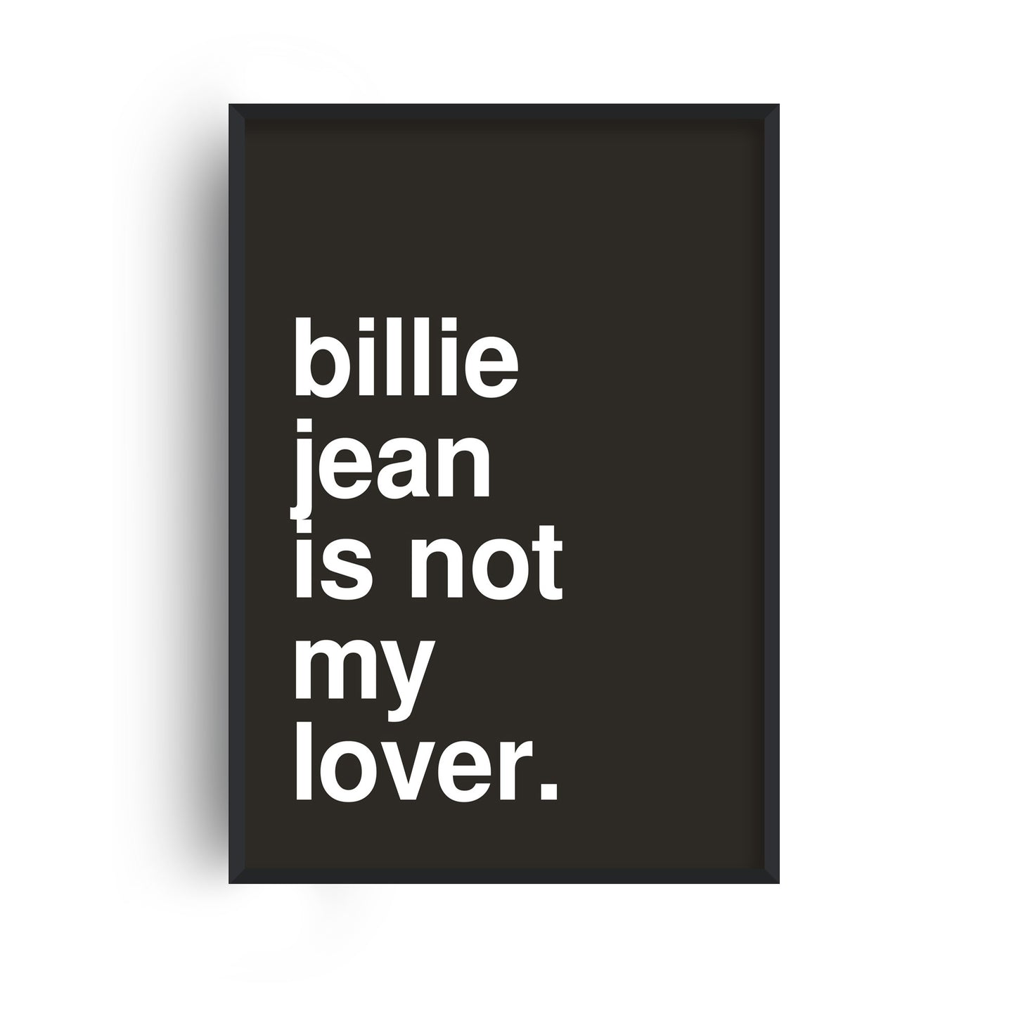 Billie Jean Black Print