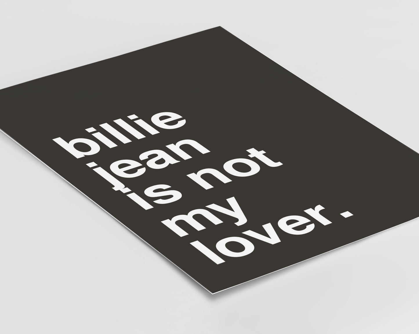 Billie Jean Black Print