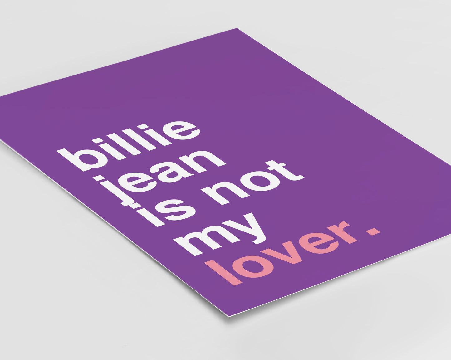 Billie Jean Purple Print