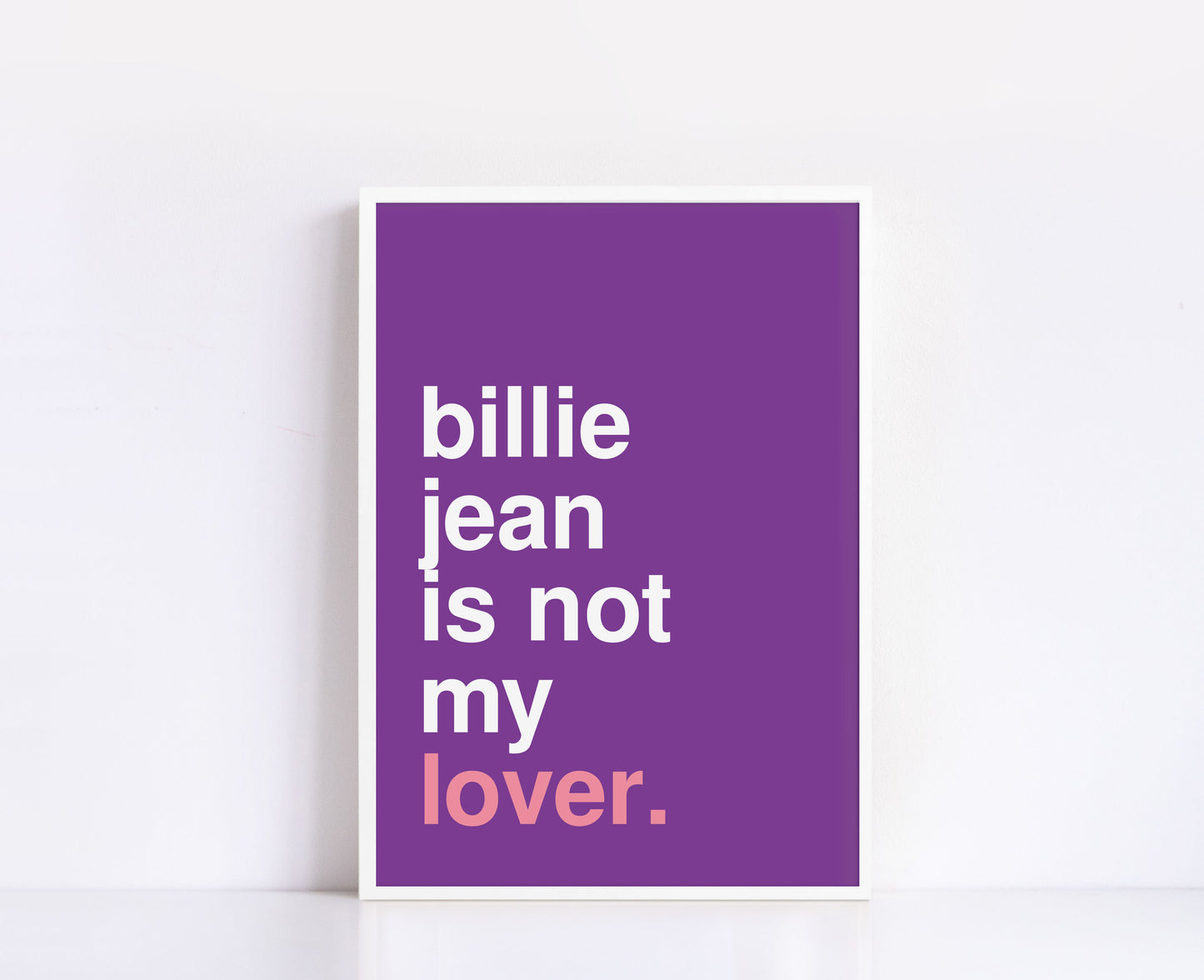Billie Jean Purple Print