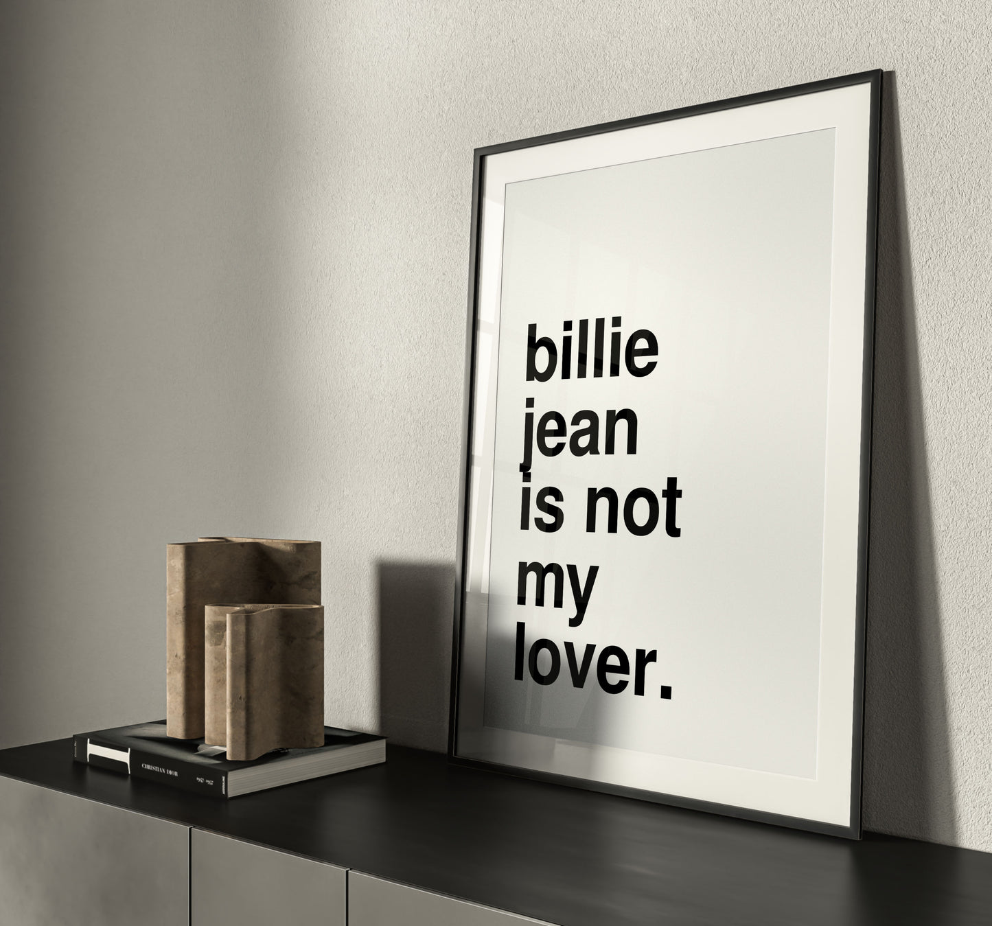Billie Jean White Print