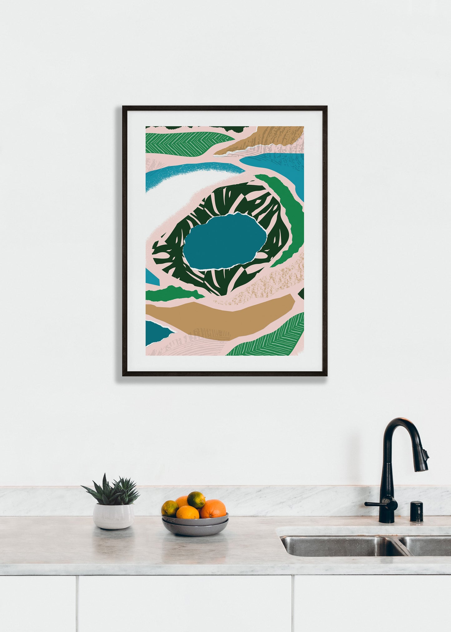 Blue Lake Jungle Print
