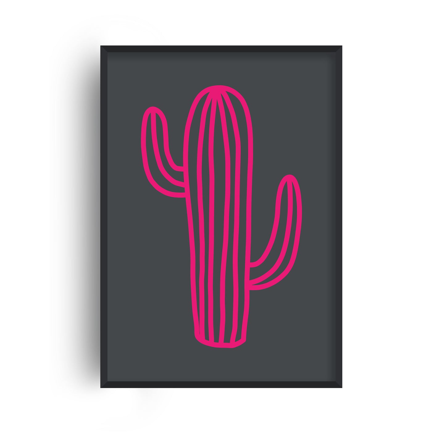 Cactus Neon Pink Print