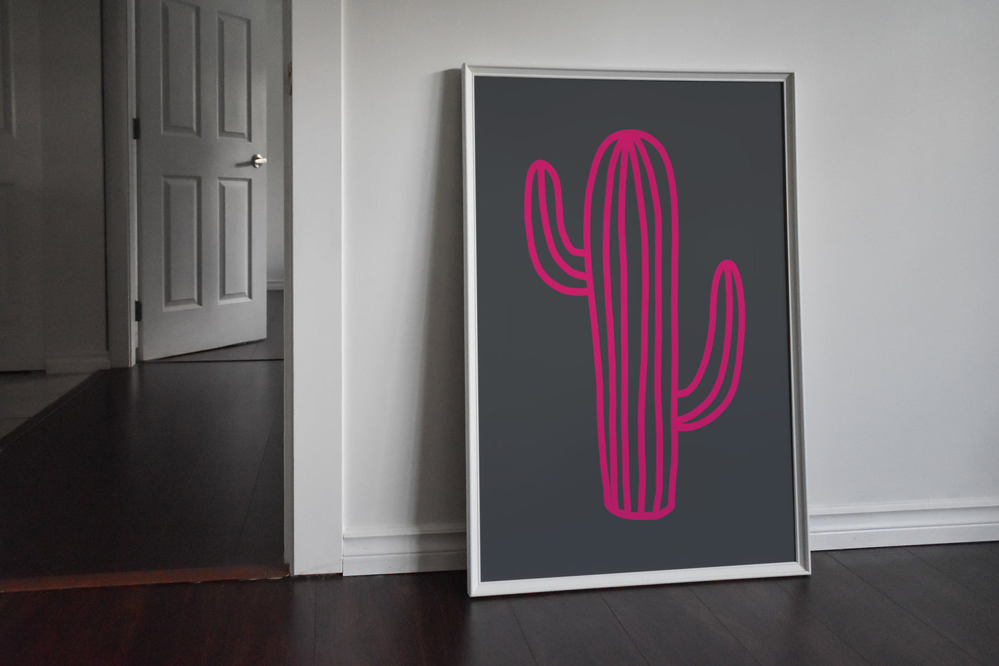 Cactus Neon Pink Print
