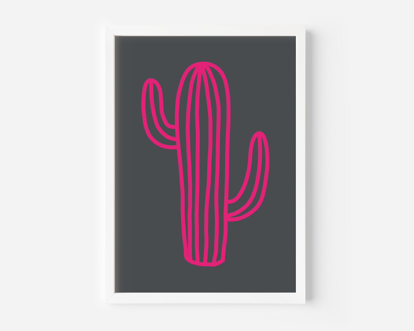 Cactus Neon Pink Print