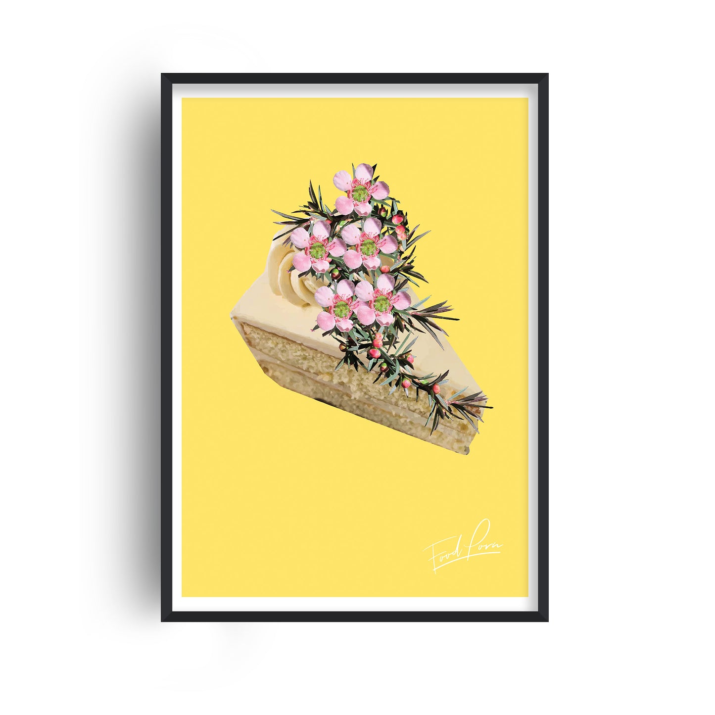 Cake Floral Yellow Print