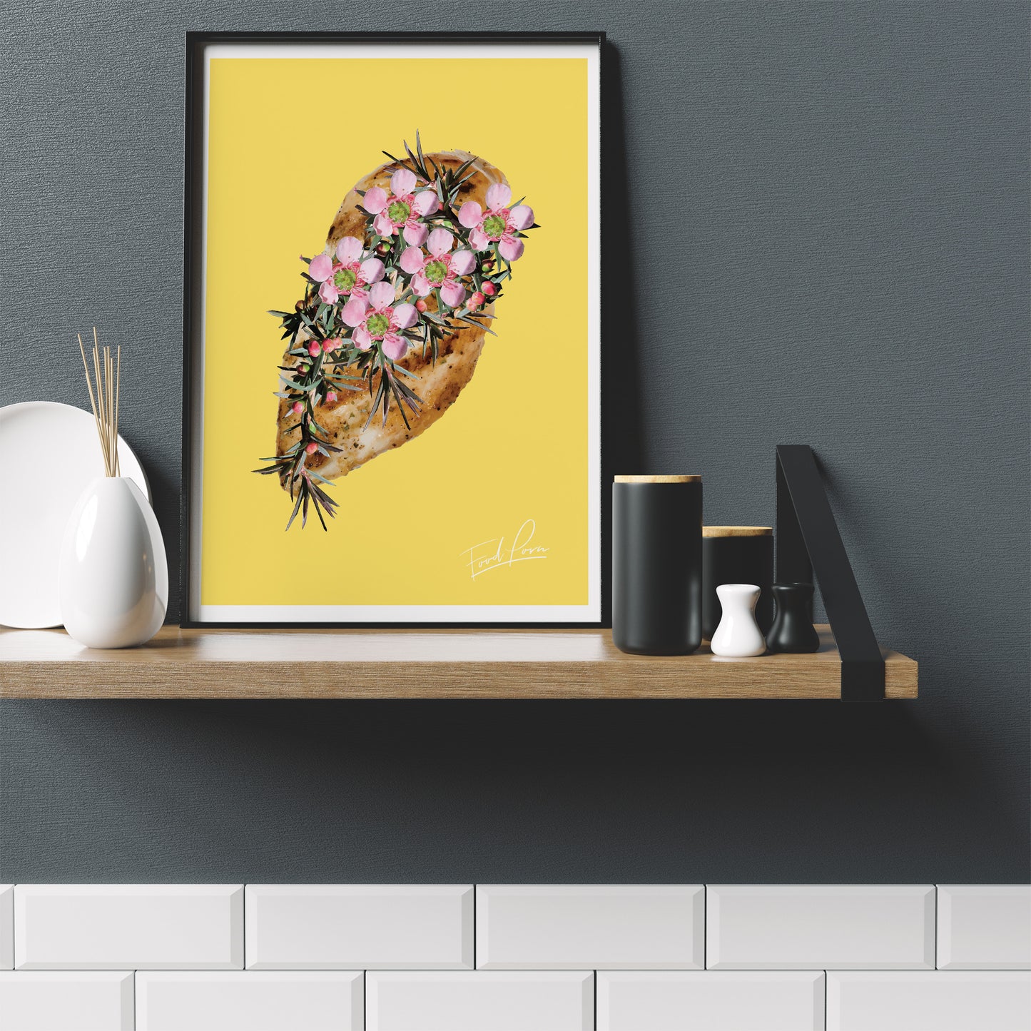 Garlic Bread Floral Yellow Print