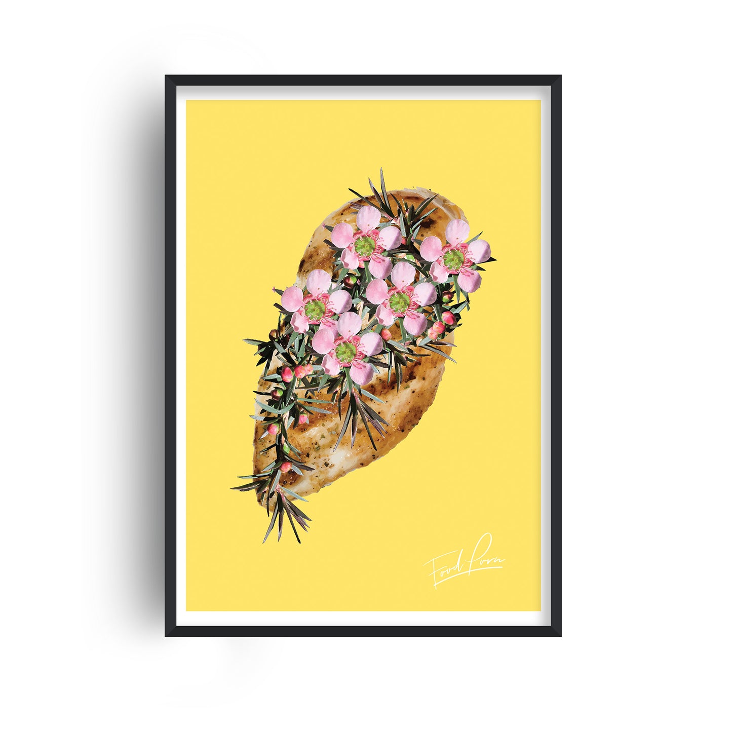 Garlic Bread Floral Yellow Print