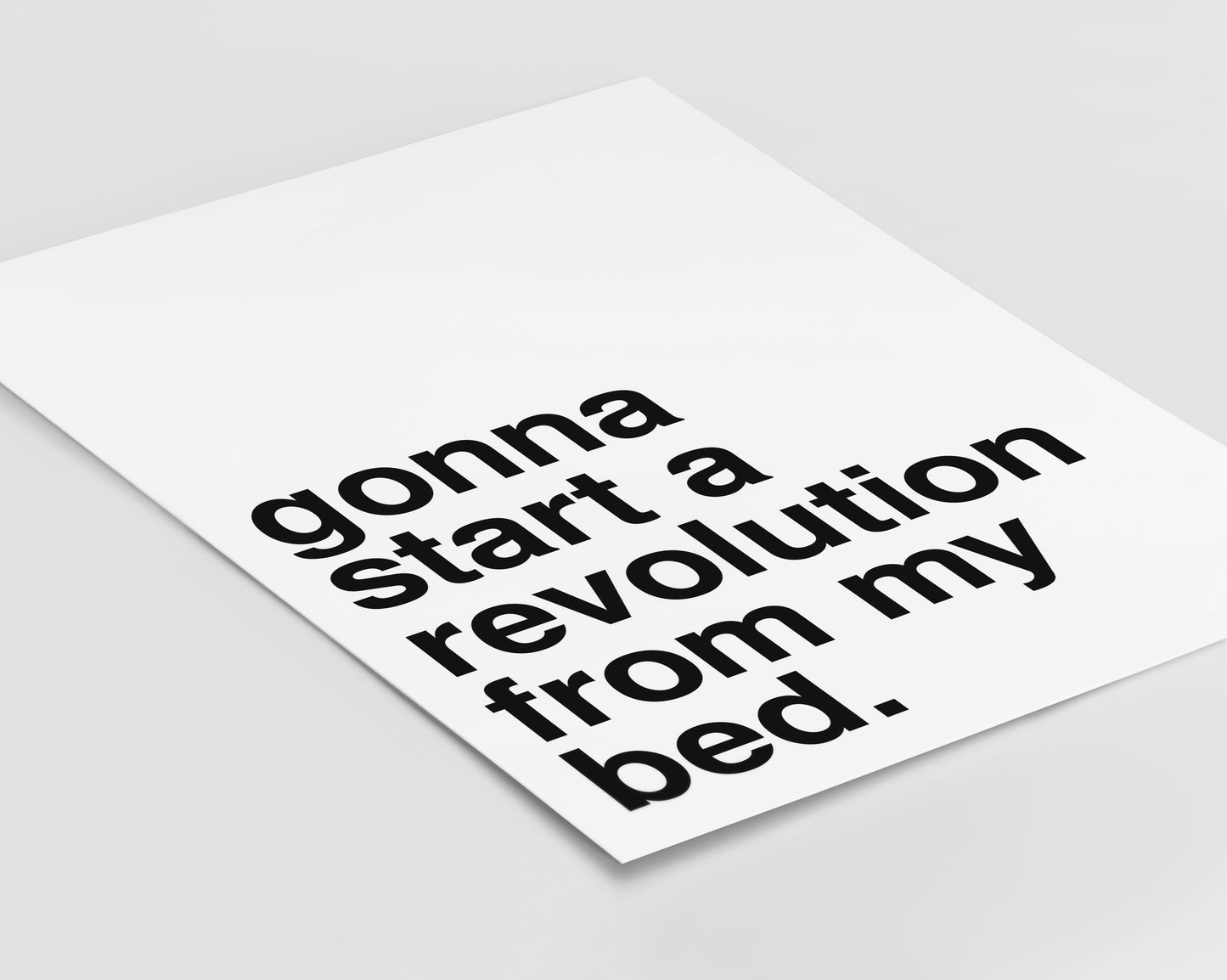 Revolution White Print