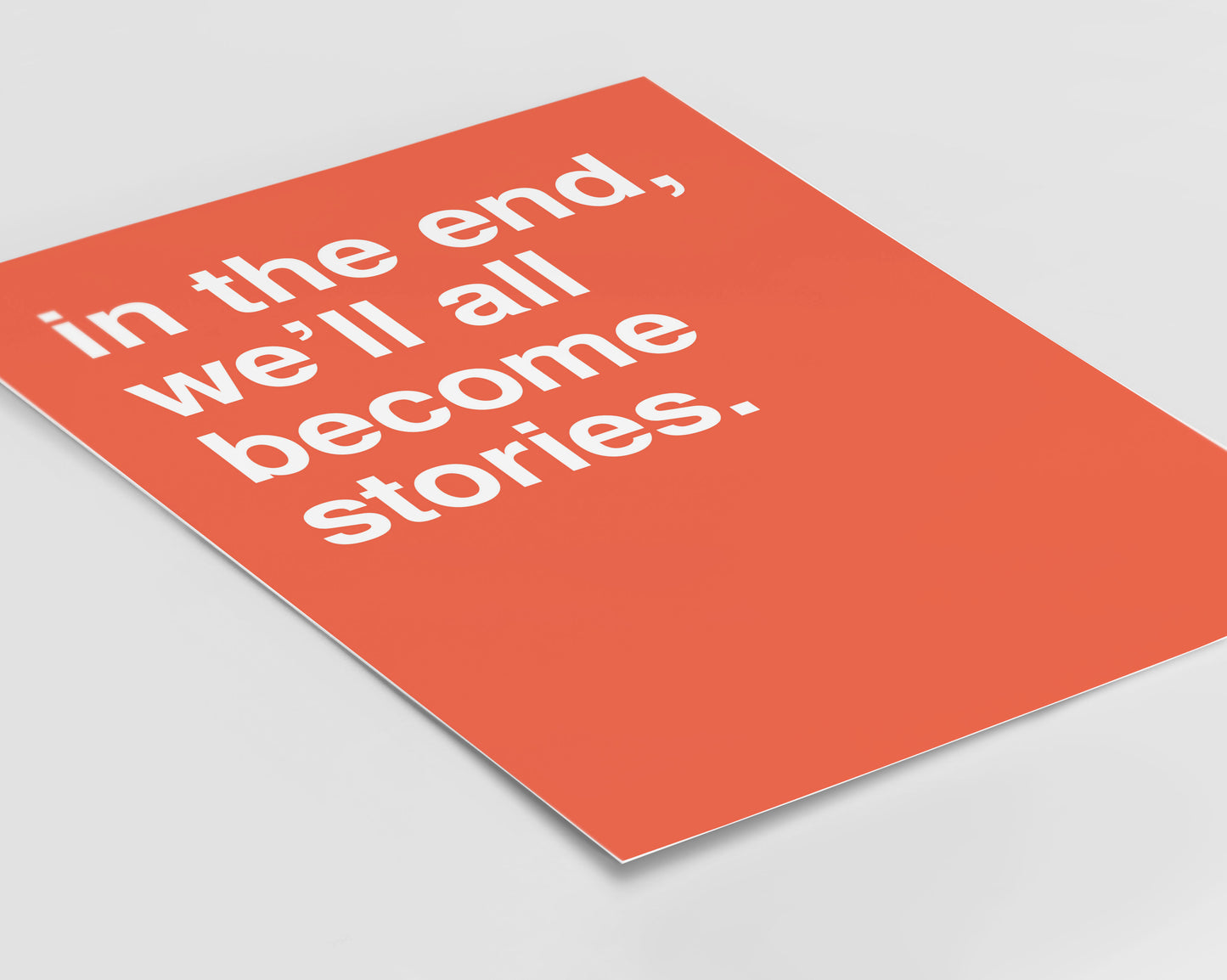 In The End Hot Orange Print