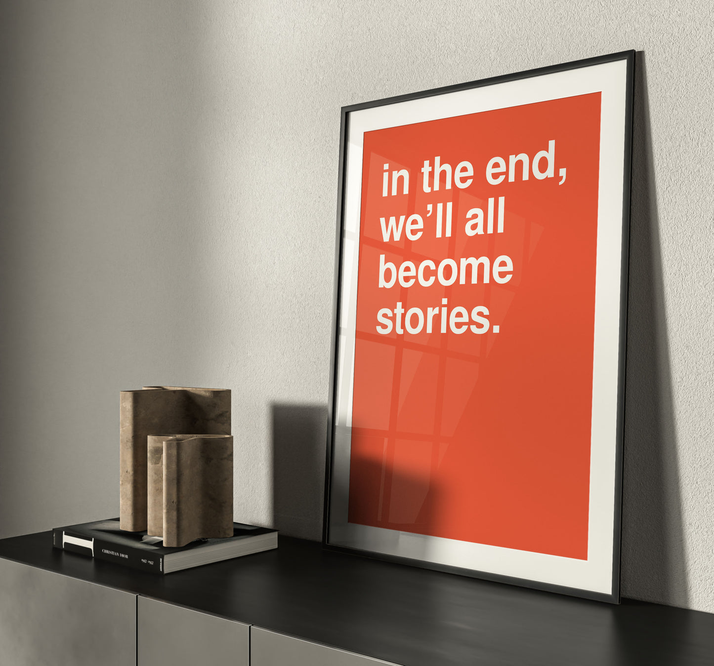 In The End Hot Orange Print