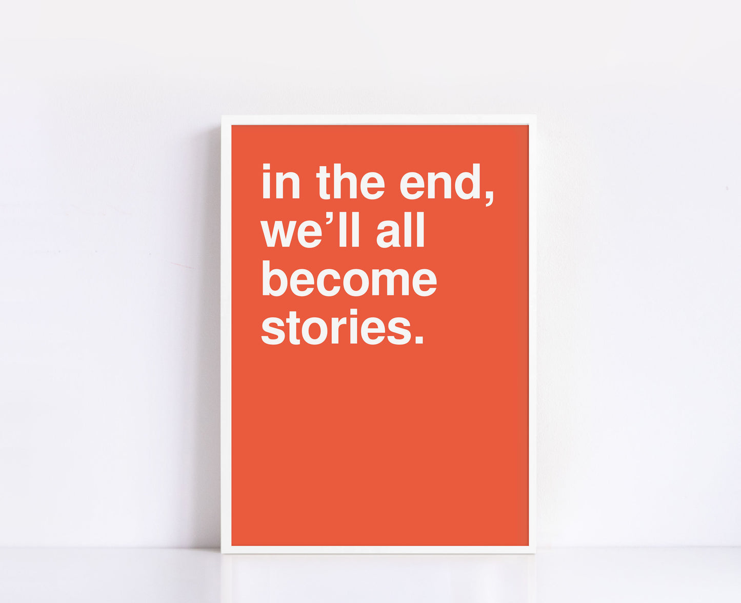 In The End Hot Orange Print