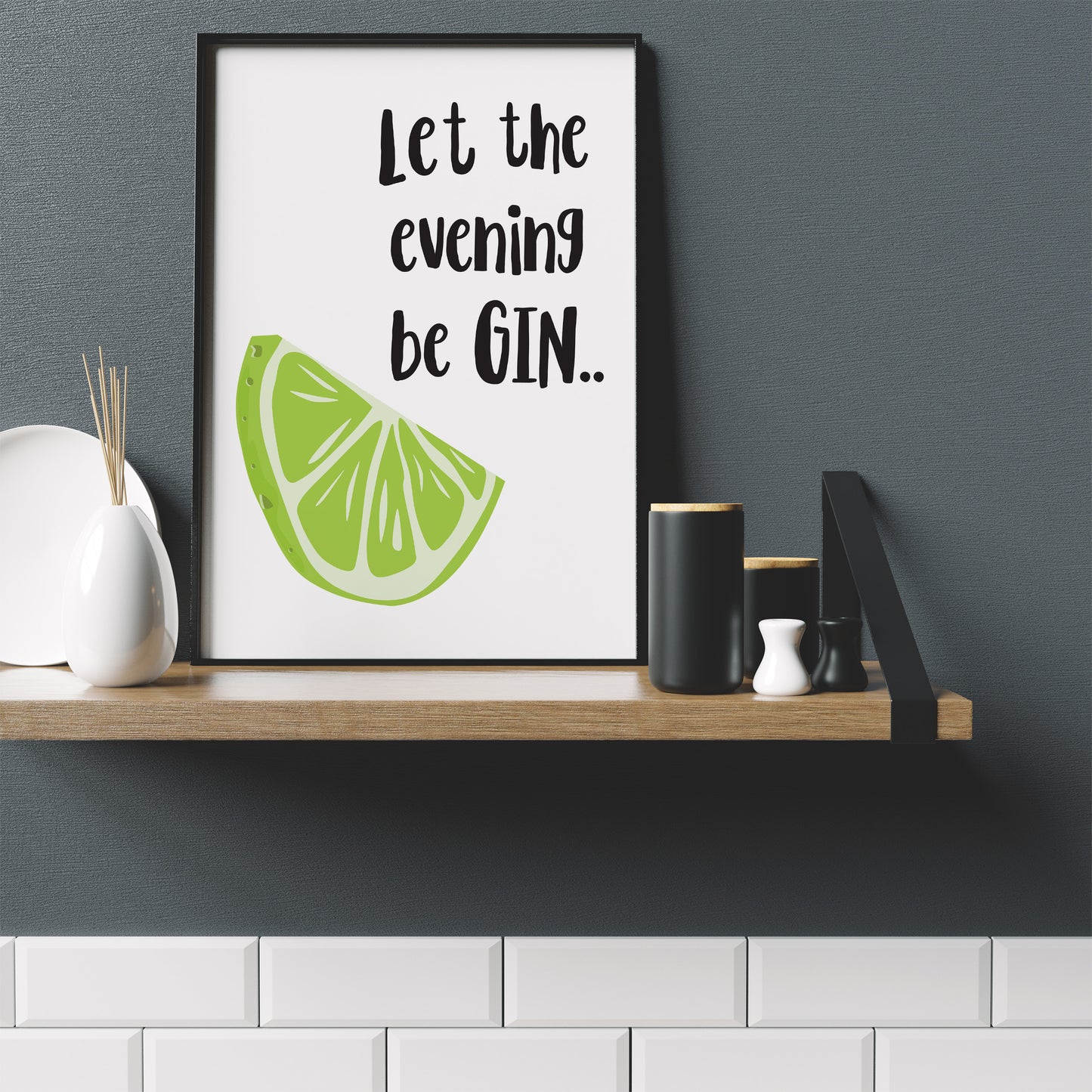 Let The Evening Be Gin Print