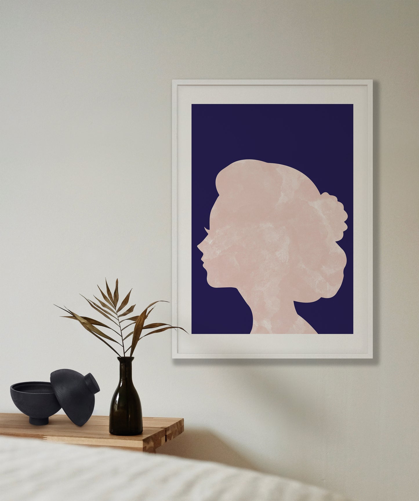 Marble Head Navy Print