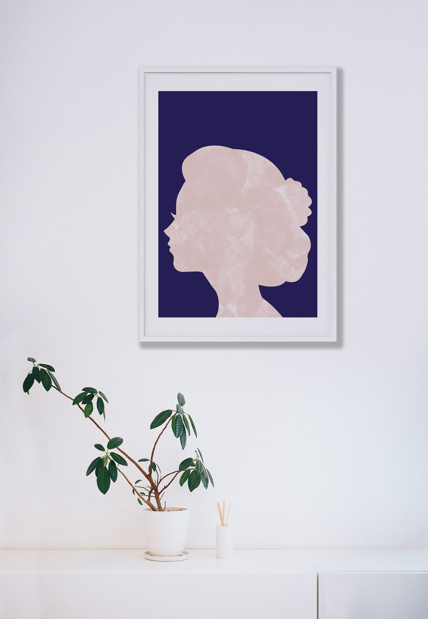 Marble Head Navy Print