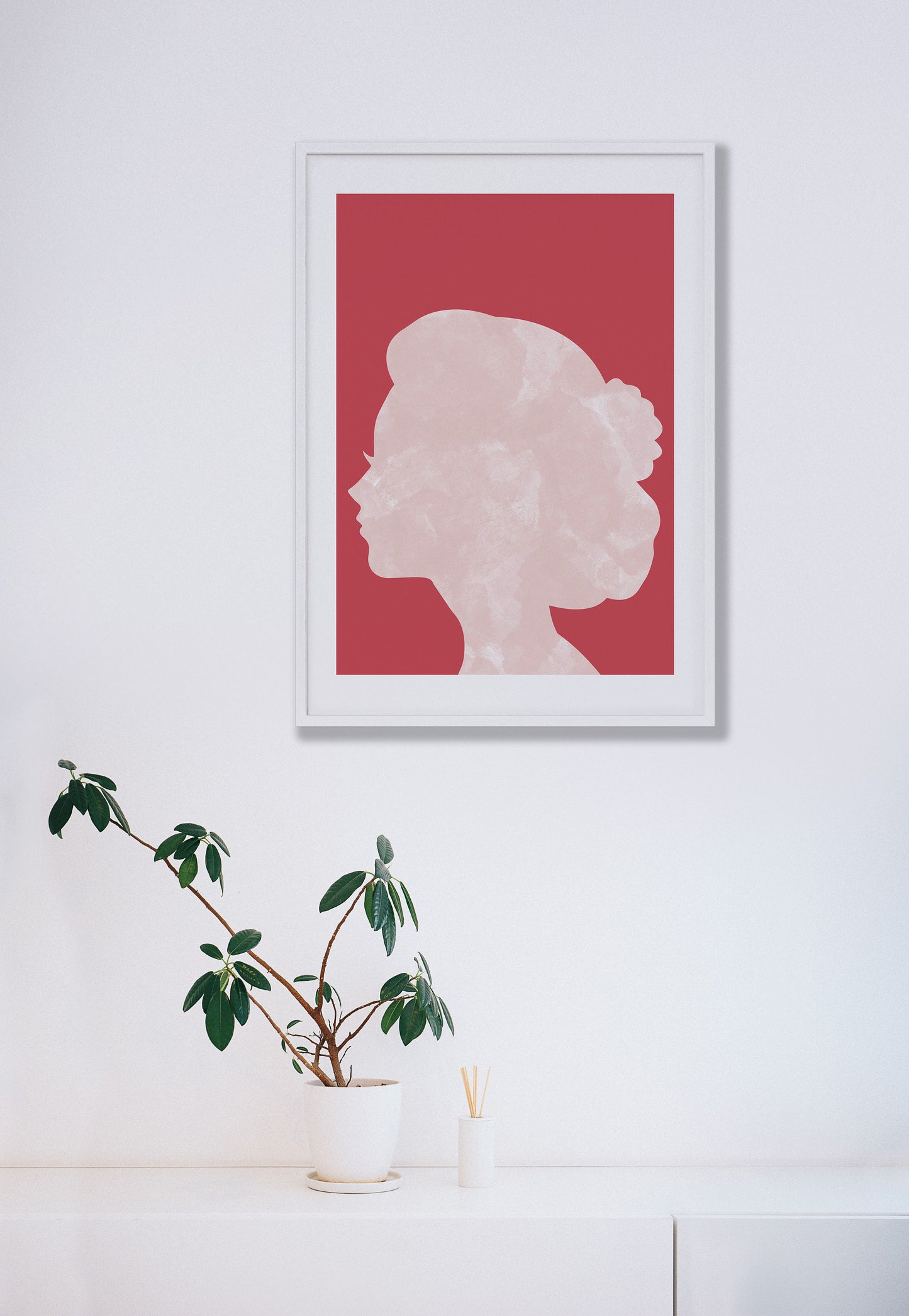 Marble Head Red Print