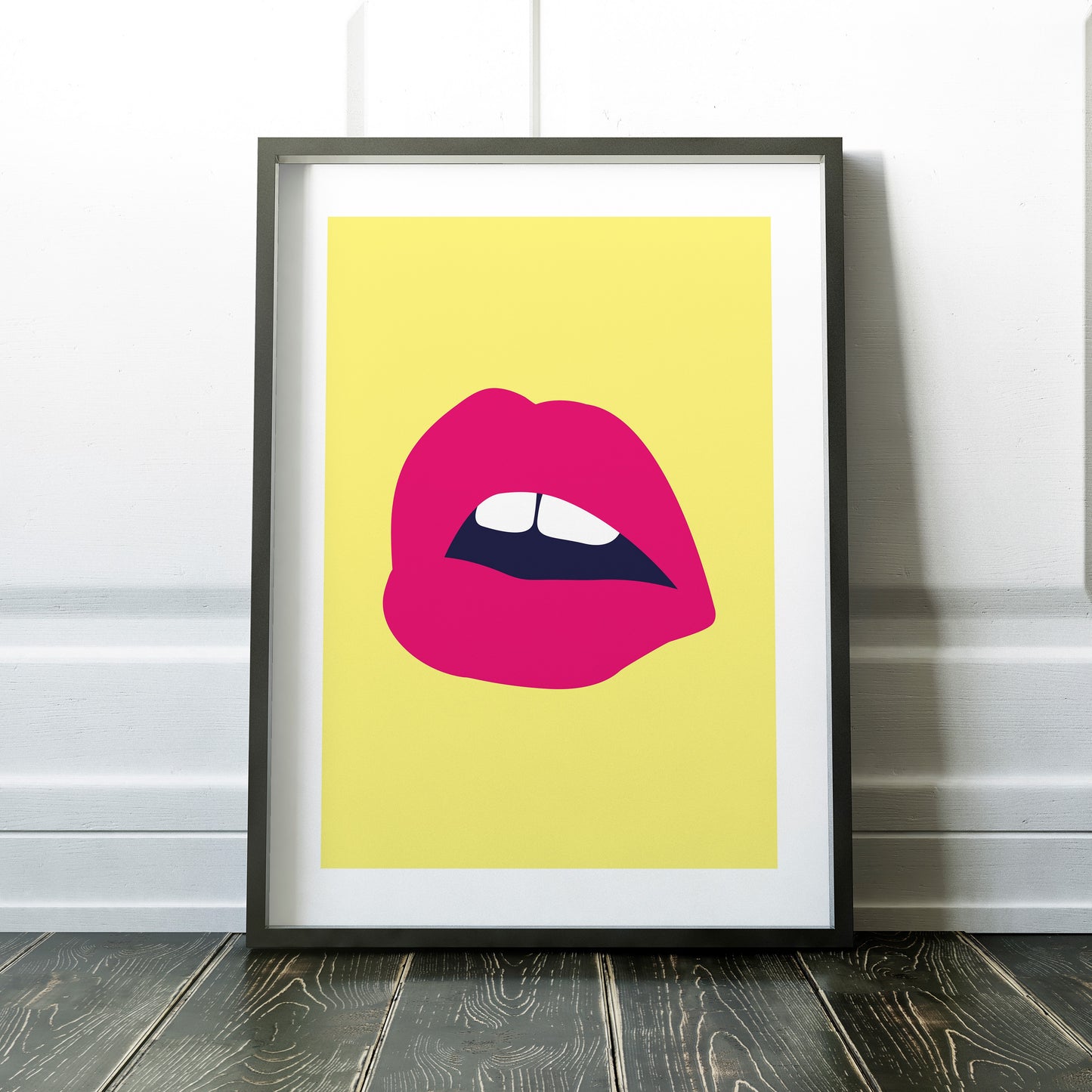 Pink Lips Yellow Back Print