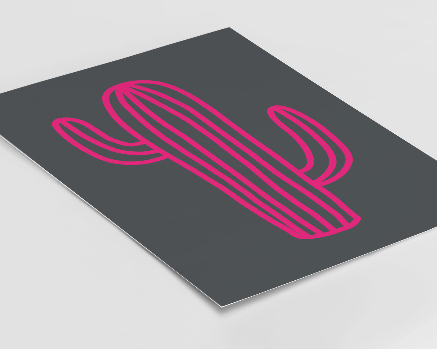 Cactus Neon Pink Print