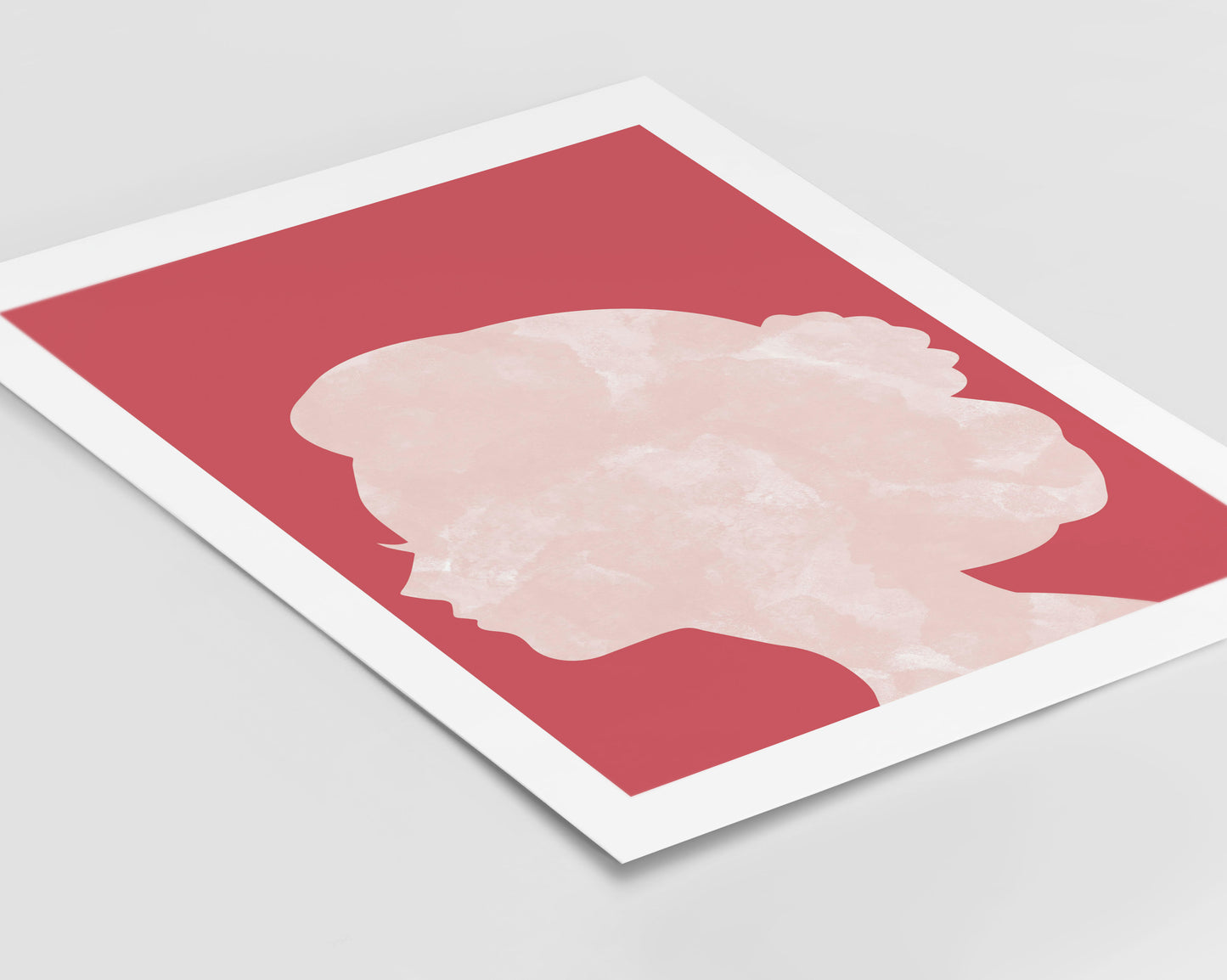 Marble Head Red Print