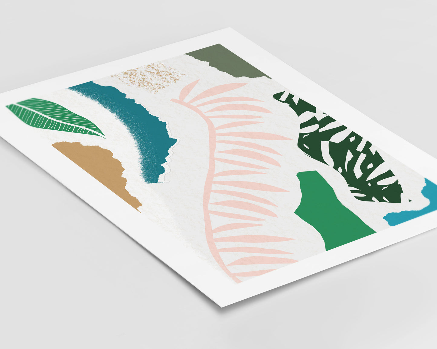 Pink Leaf Jungle Print