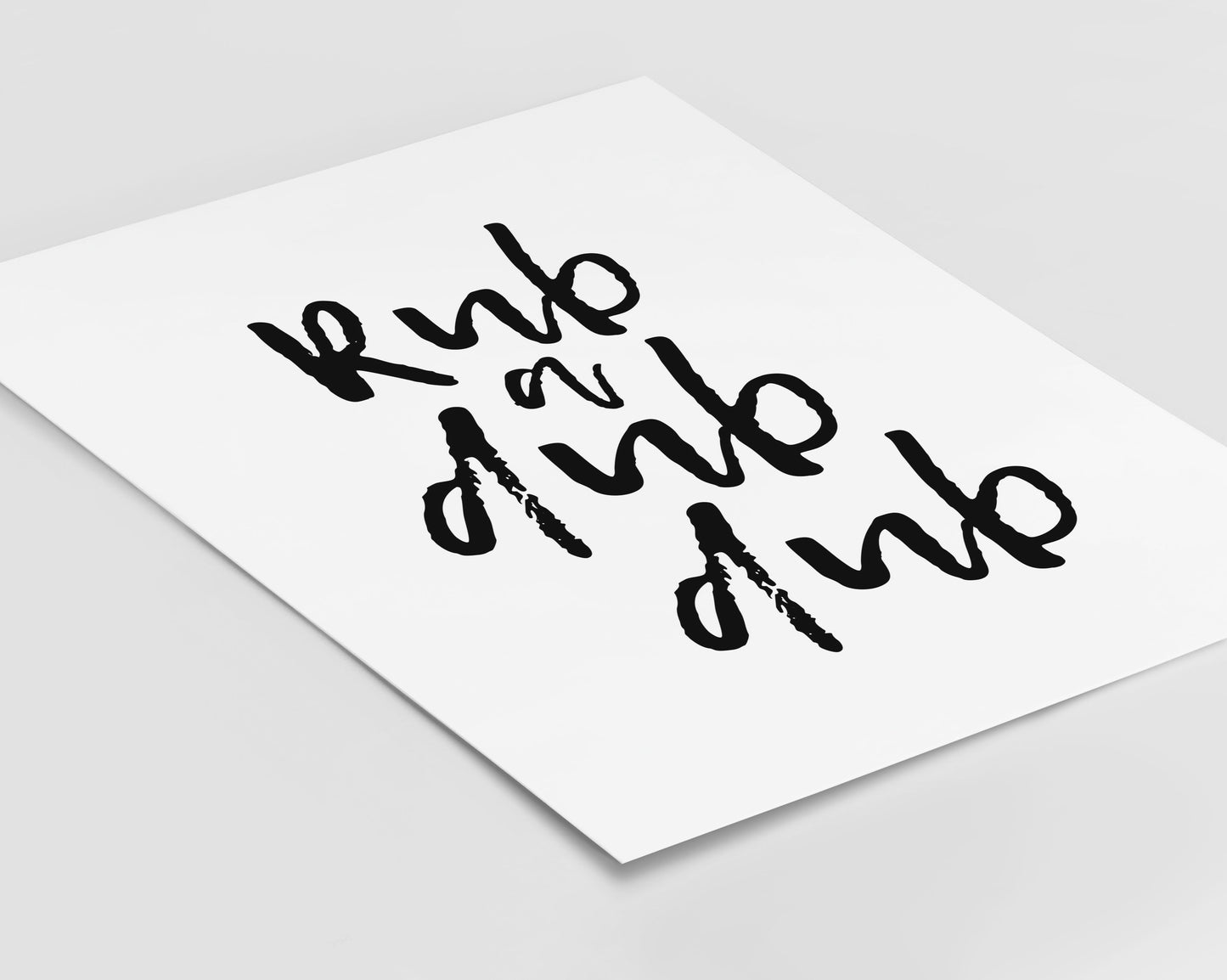 Rub a Dub Print