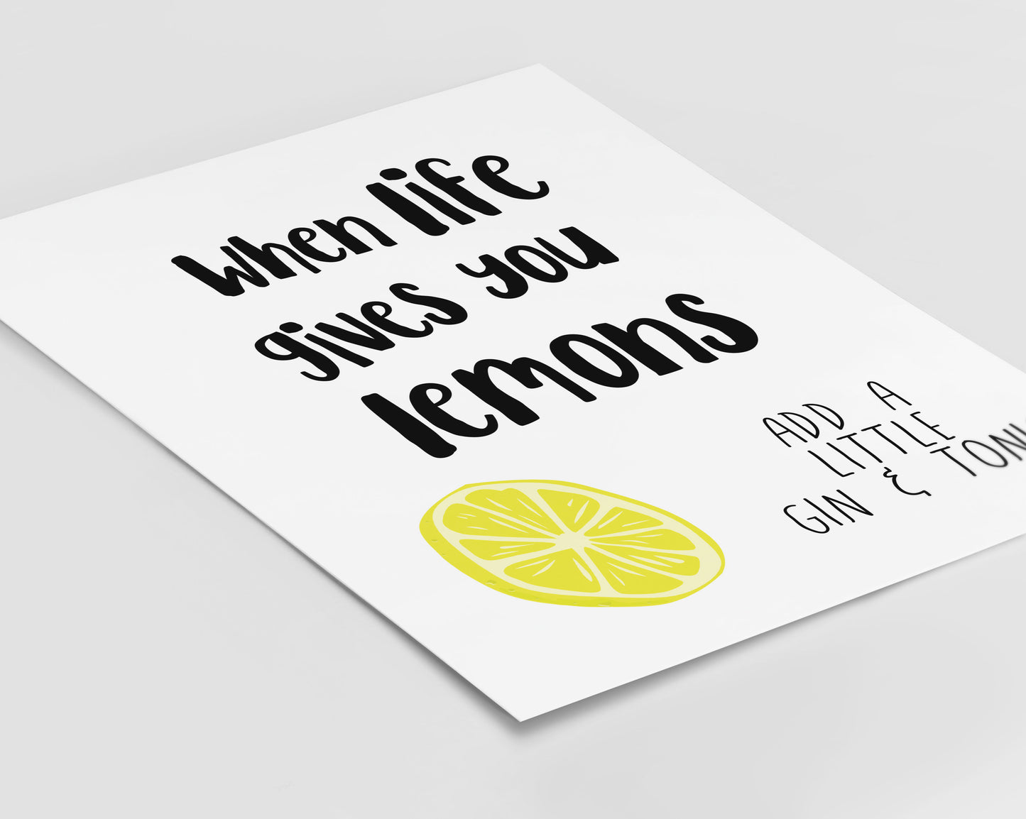 Lemons and Gin Print