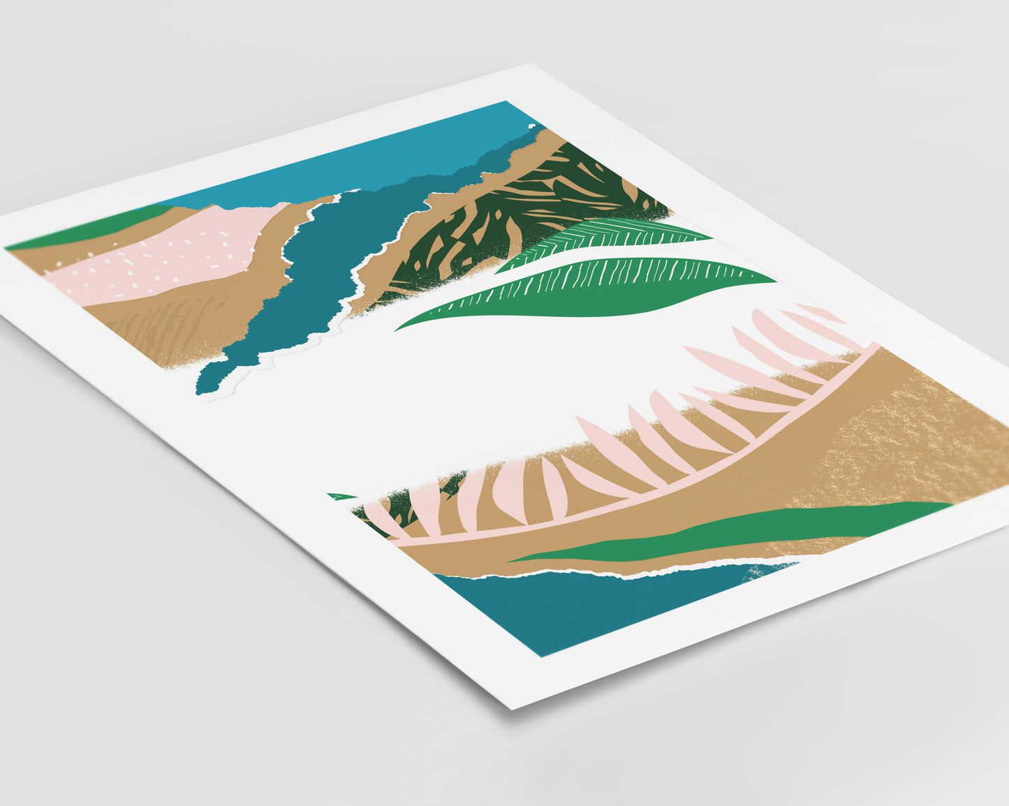 White Mixed Jungle Print