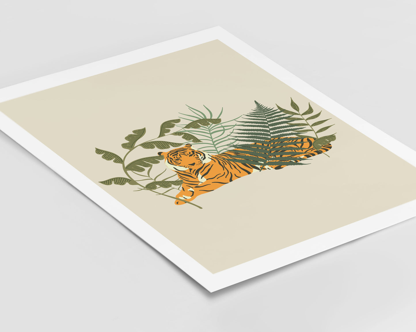 Wild Collection Resting Tiger Print