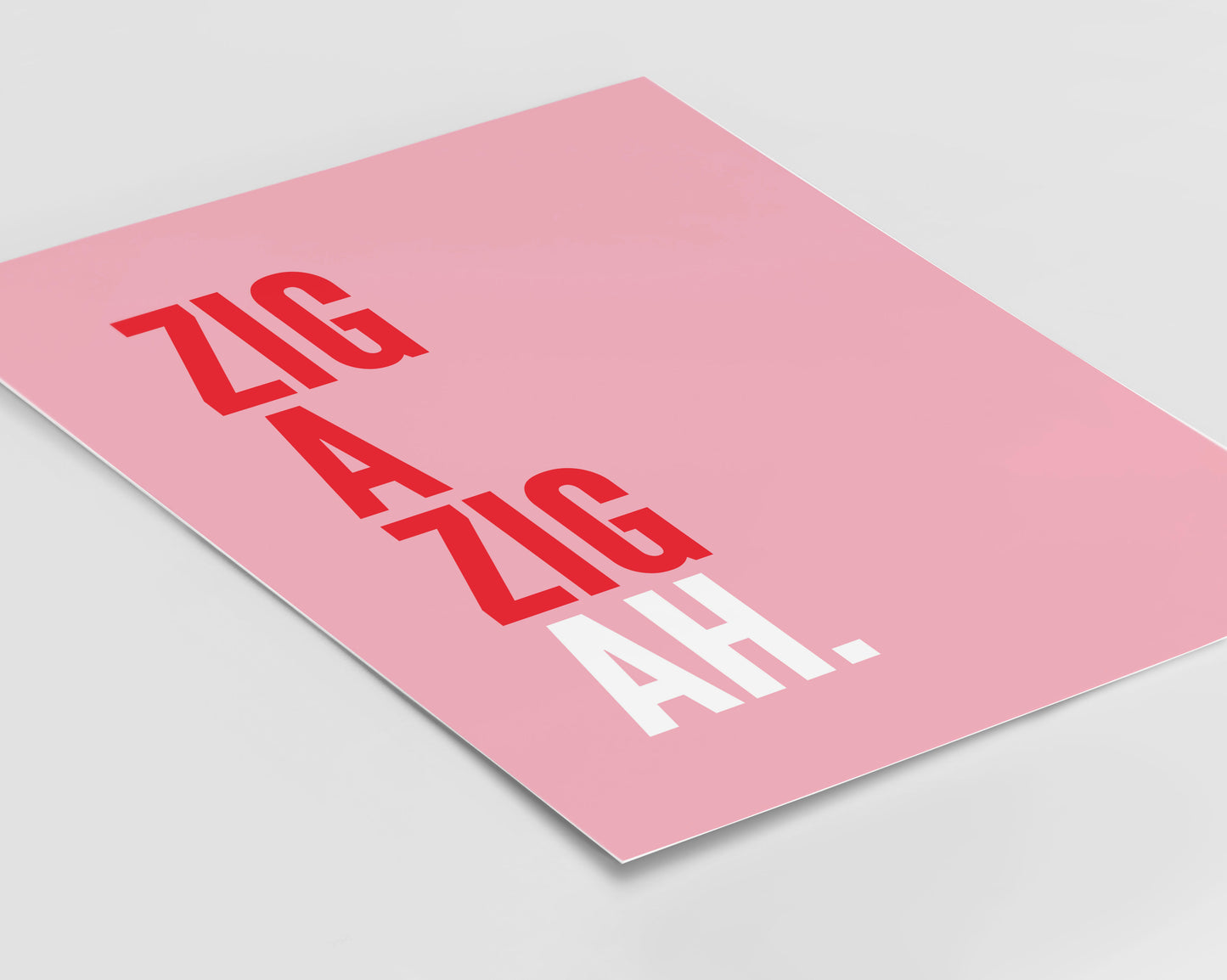 Zig a Zig Pink Print