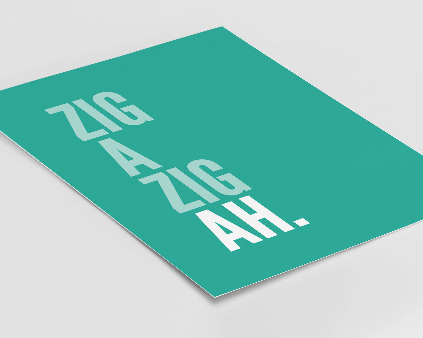 Zig a Zig Teal Print