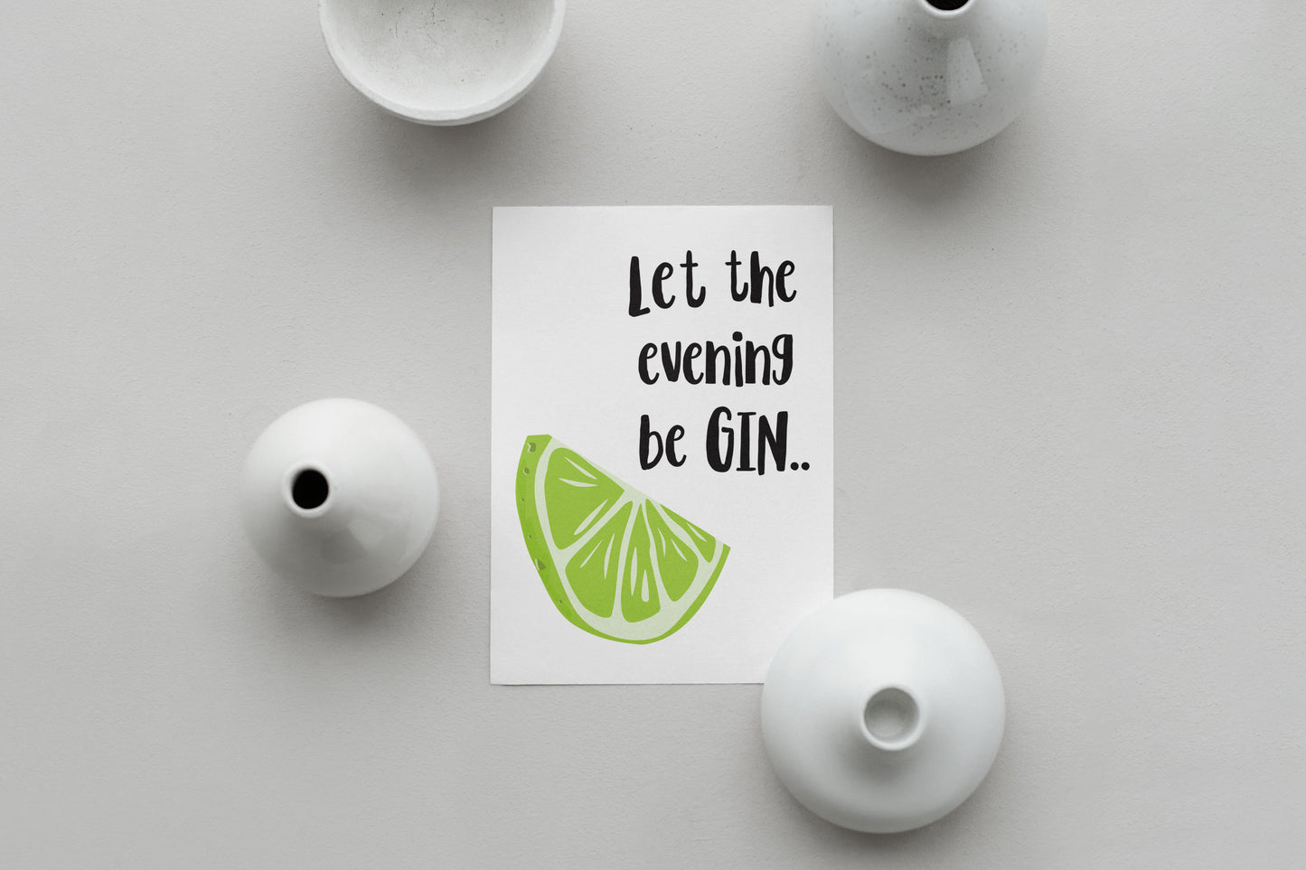 Let The Evening Be Gin Print