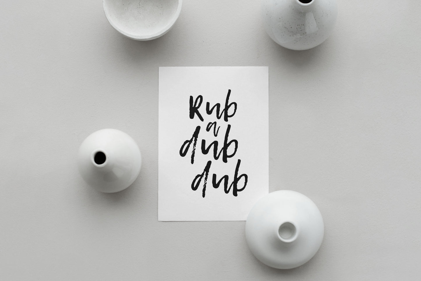Rub a Dub Print