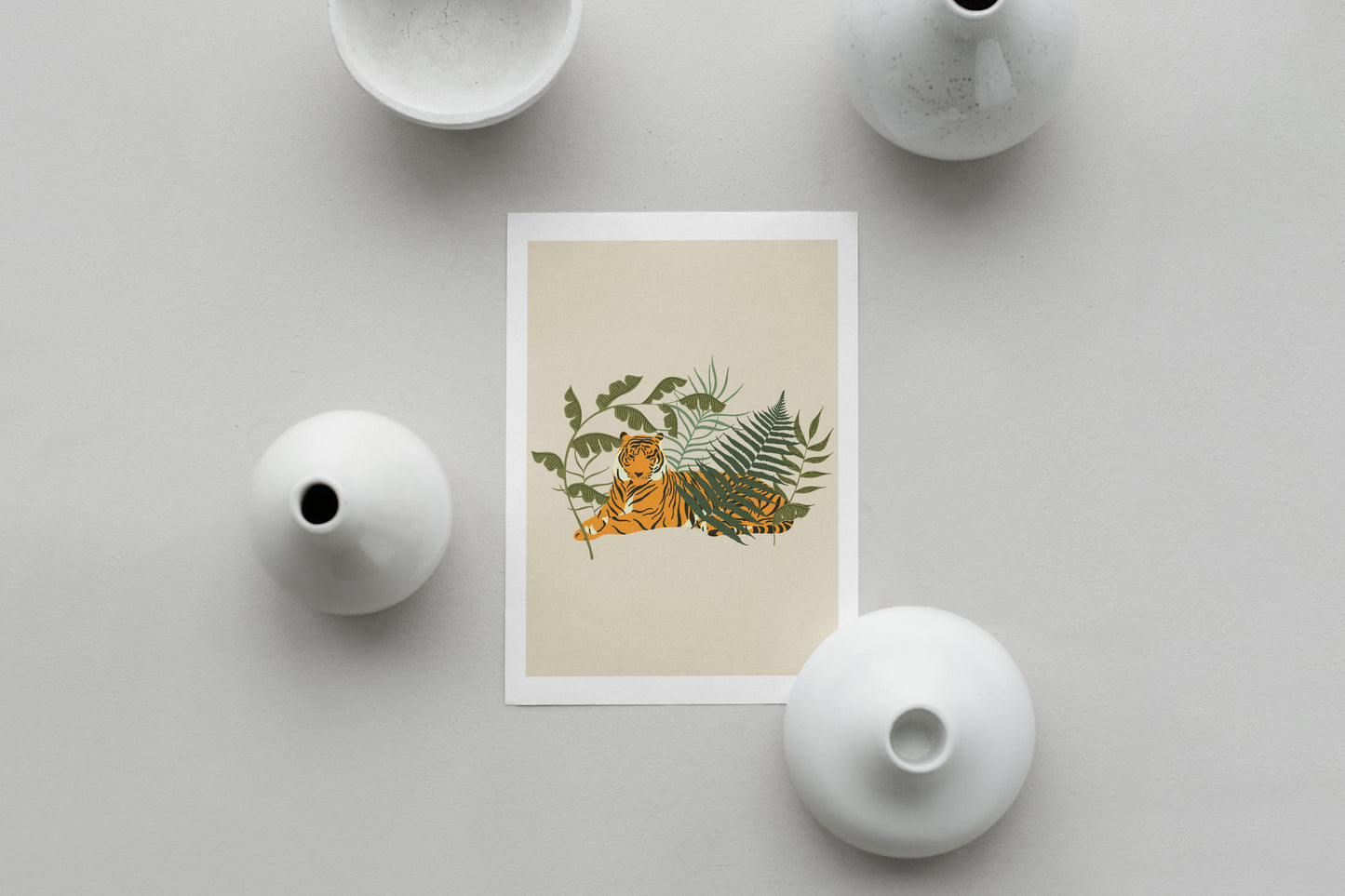 Wild Collection Resting Tiger Print