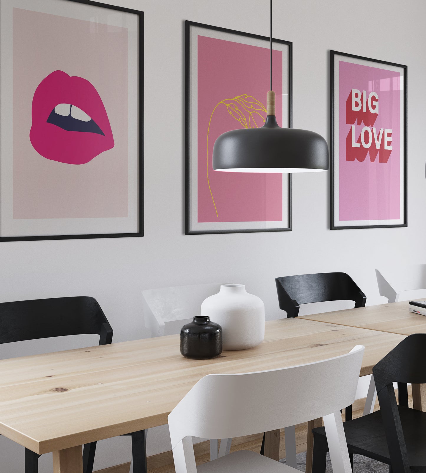 Pink Lips Salmon Back Print