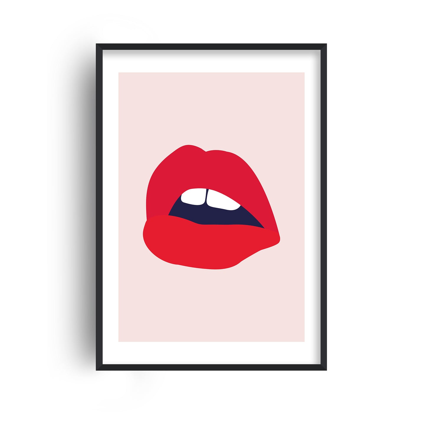 Red Lips Salmon Back Print