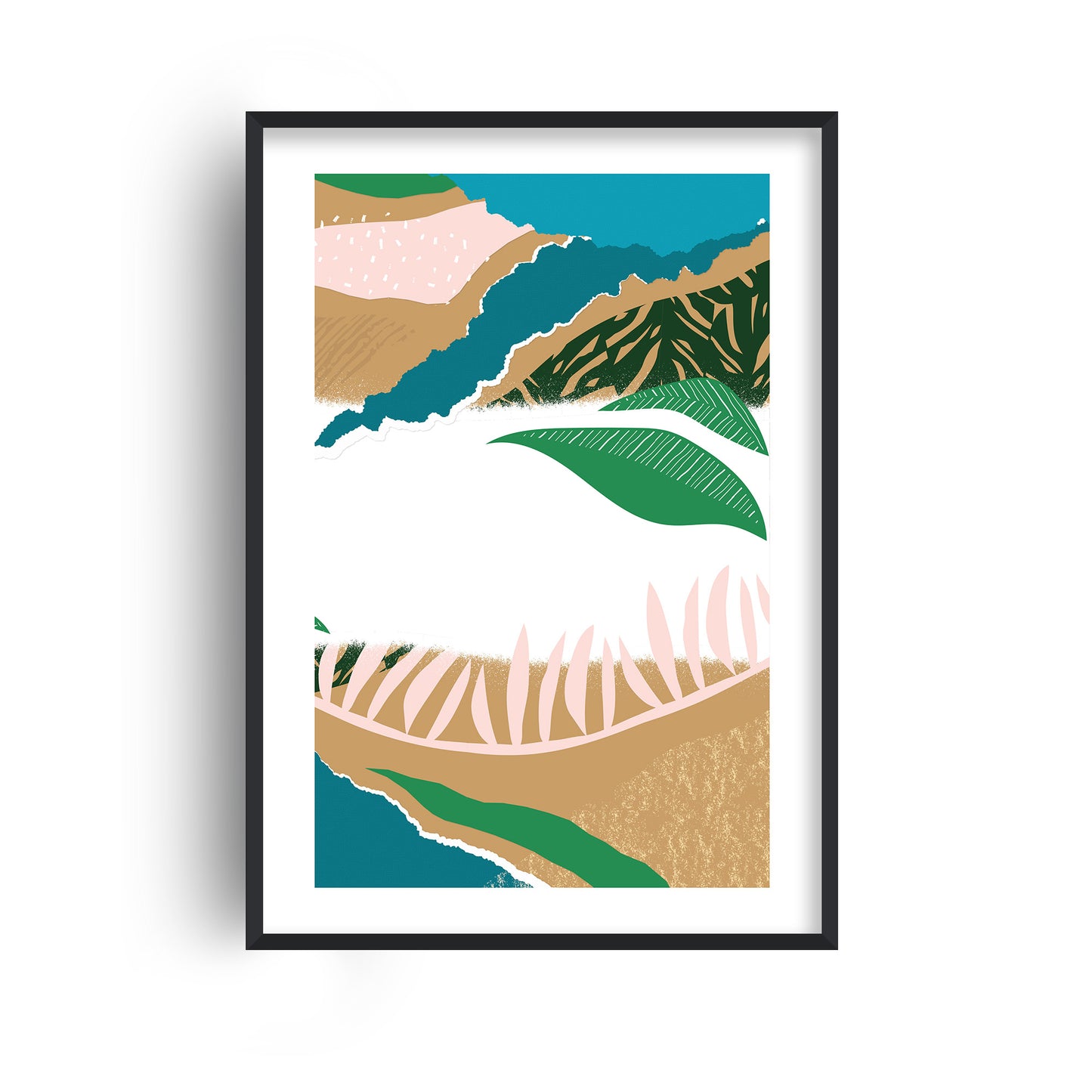 White Mixed Jungle Print