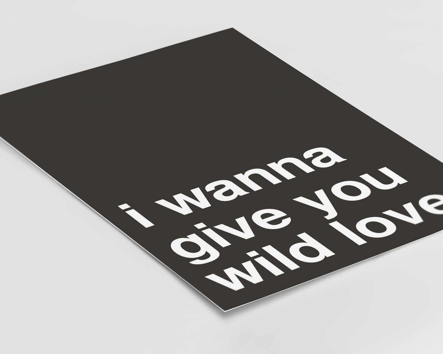 Wild Love Black Print