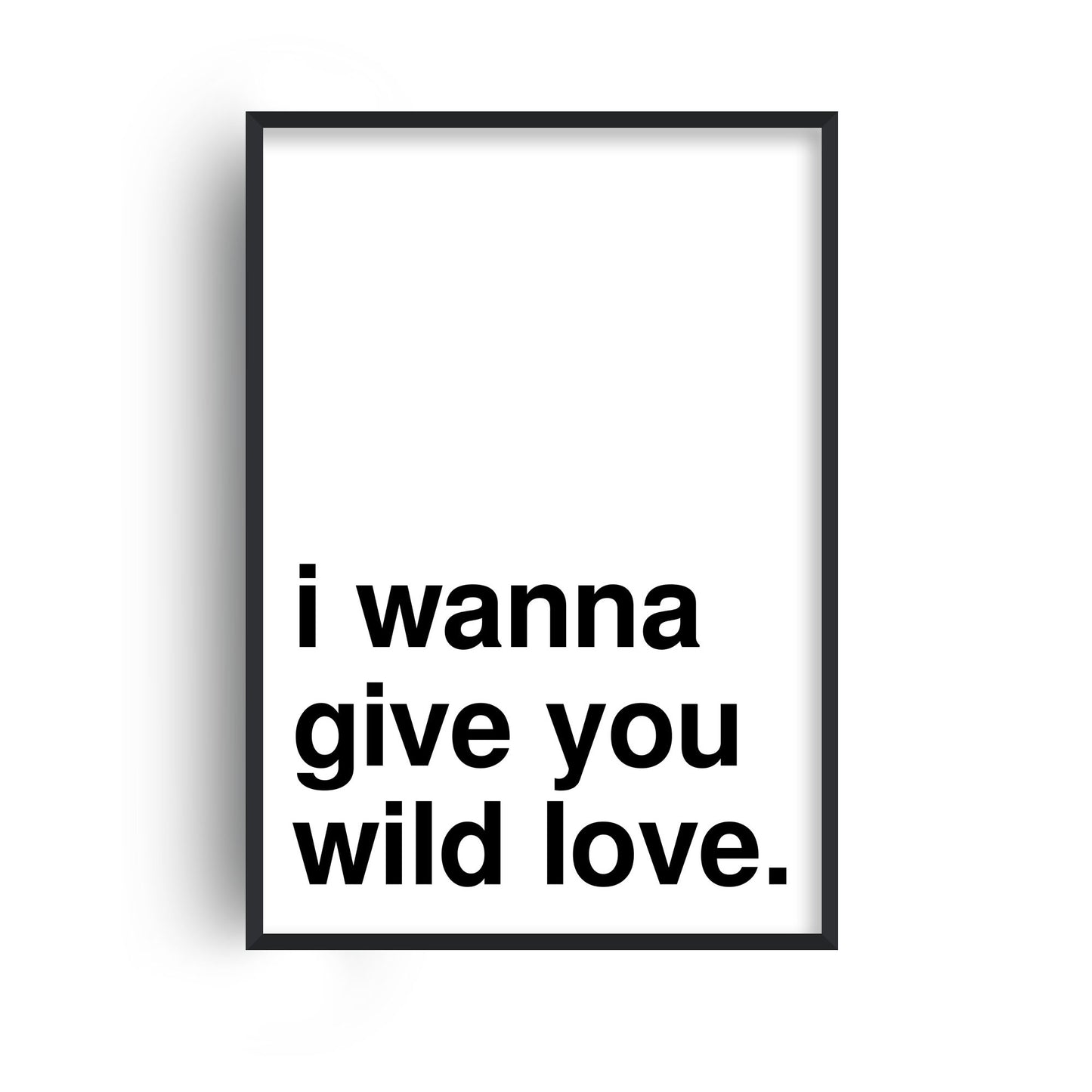 Wild Love White Print