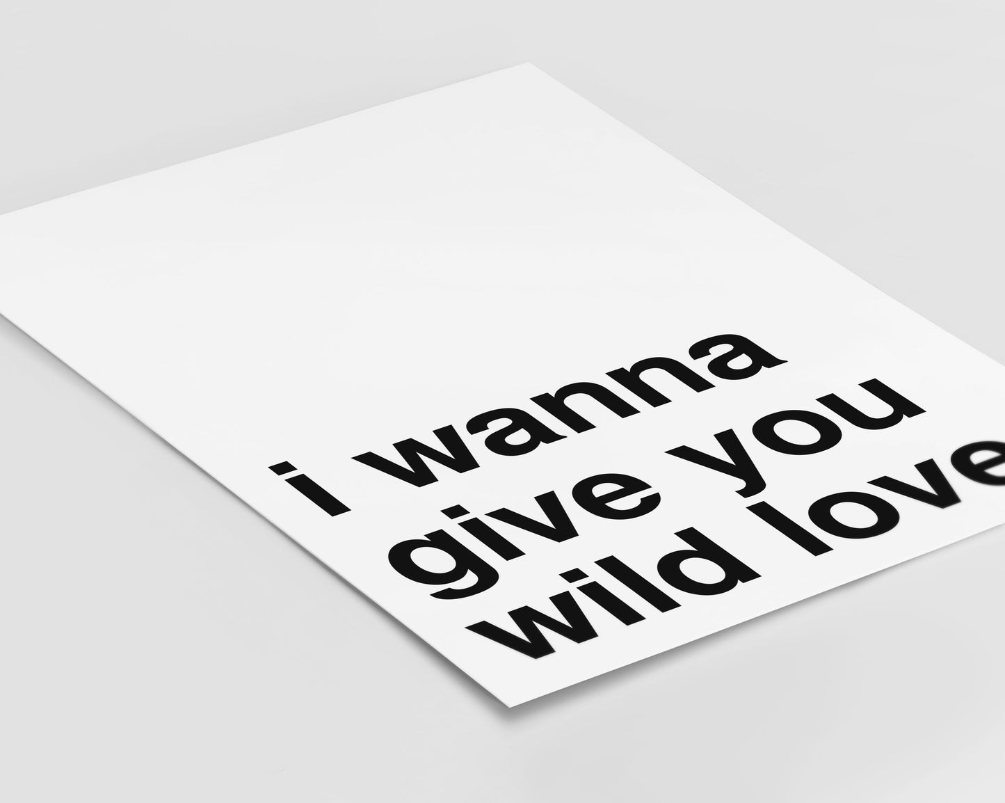 Wild Love White Print