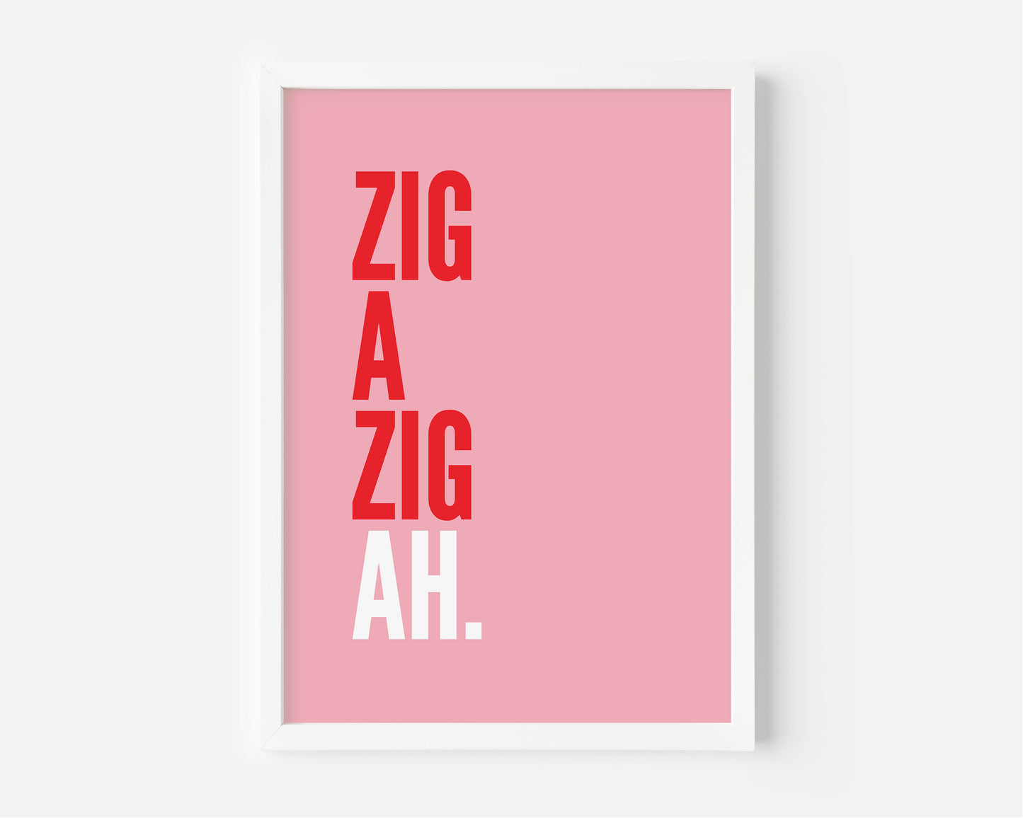 Zig a Zig Pink Print