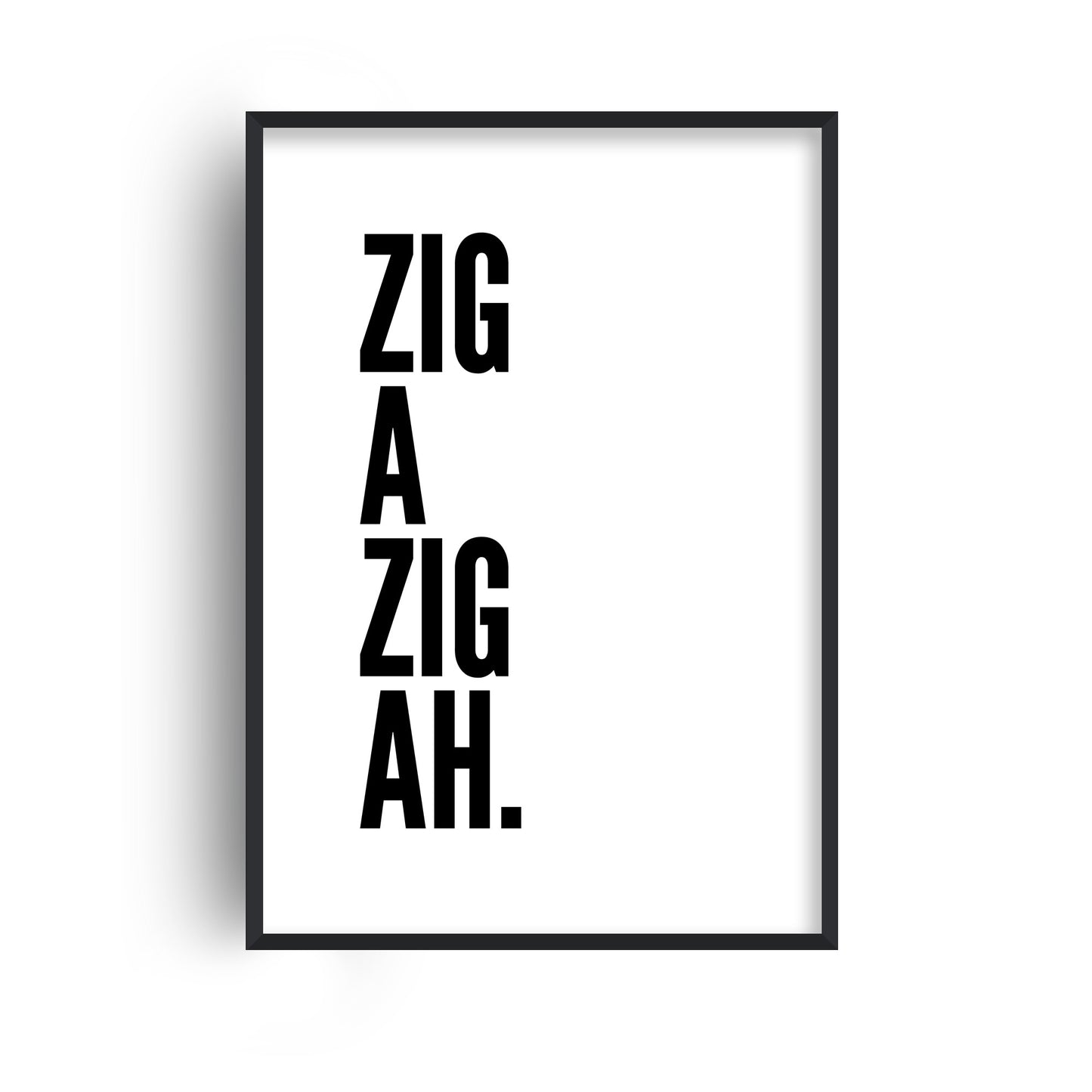 Zig a Zig White Print