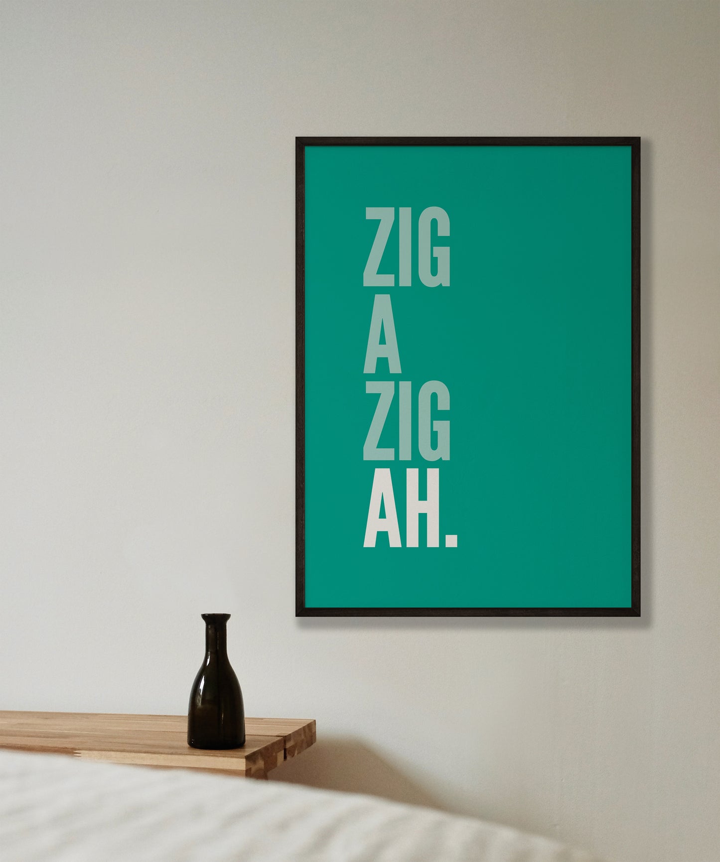 Zig a Zig Teal Print